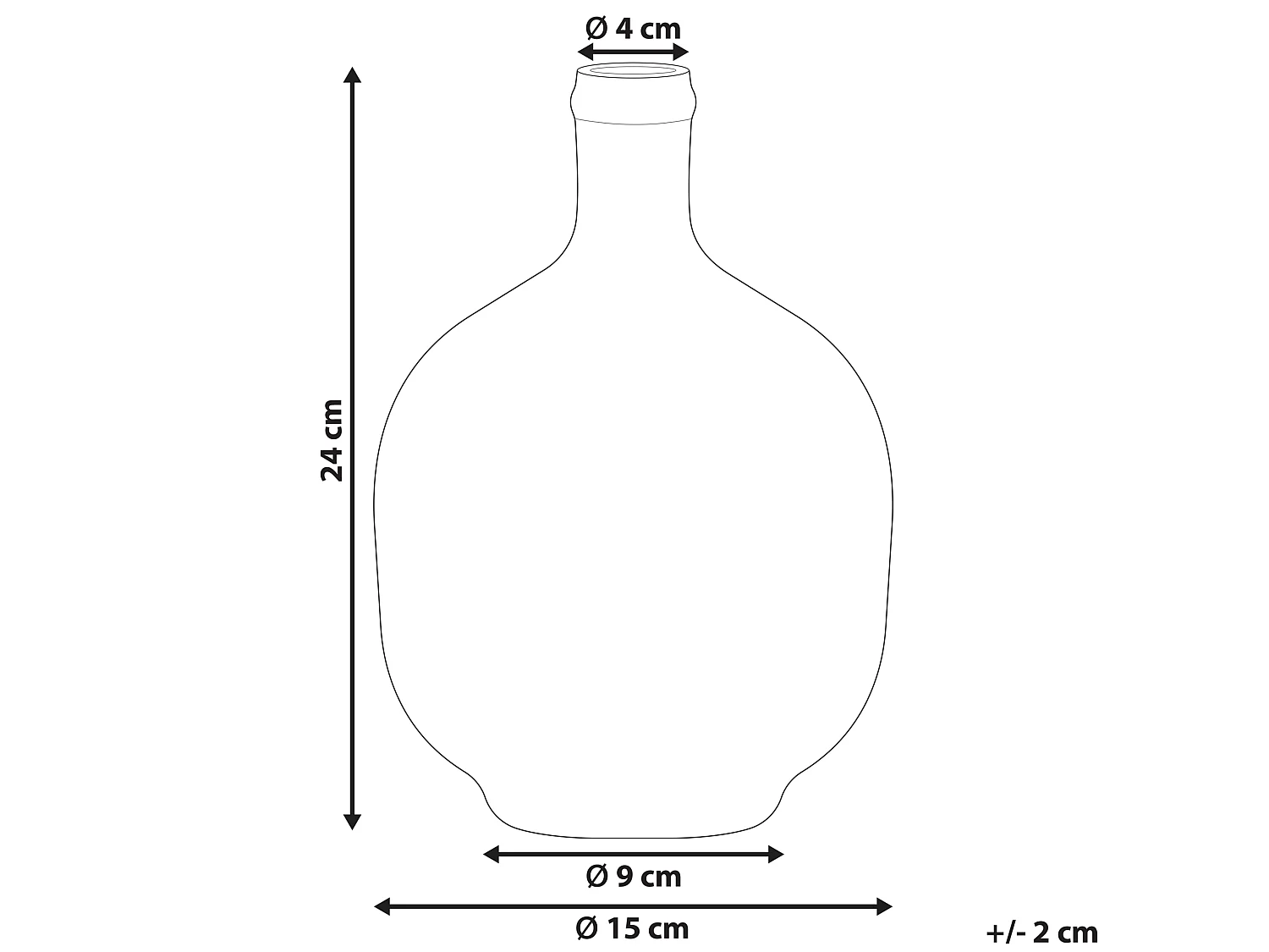 Vase décoratif PARATHA Verre 24 cm Vert