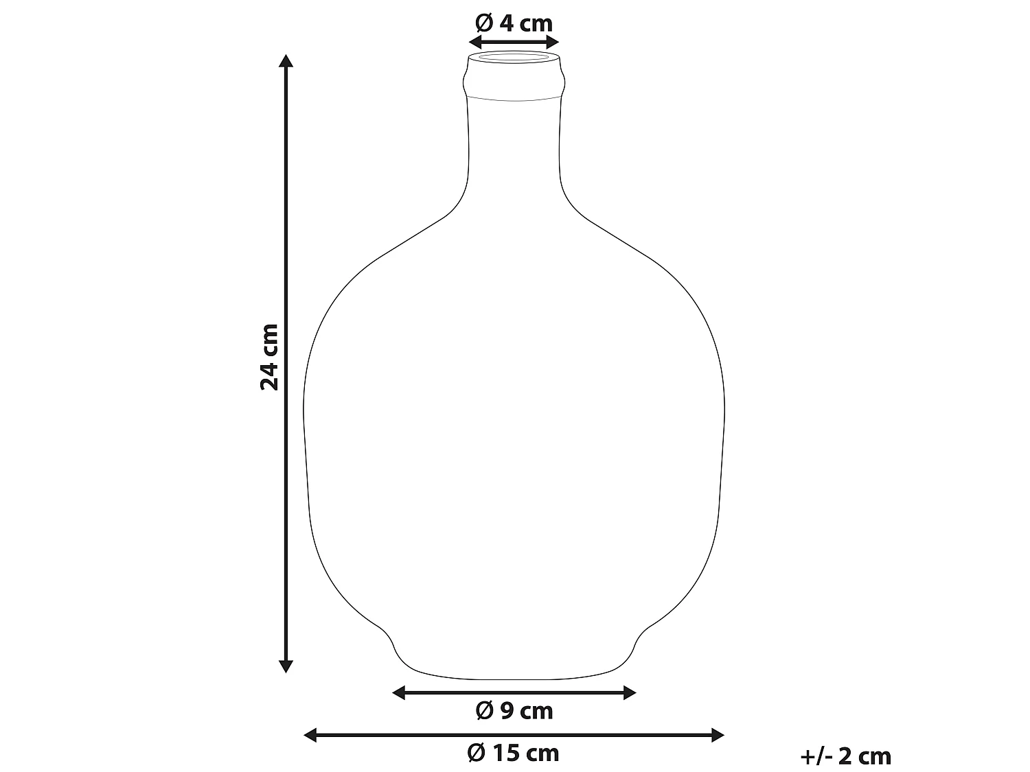 Vase décoratif PARATHA Verre 24 cm Vert