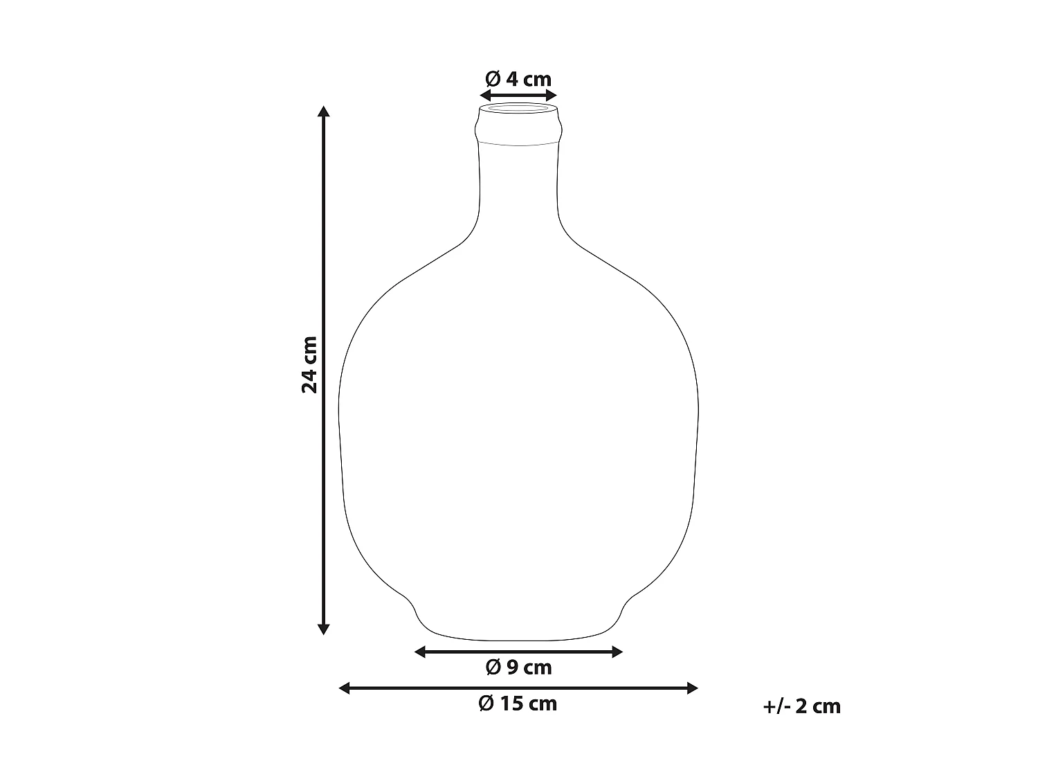 Vase décoratif PARATHA Verre 24 cm Vert