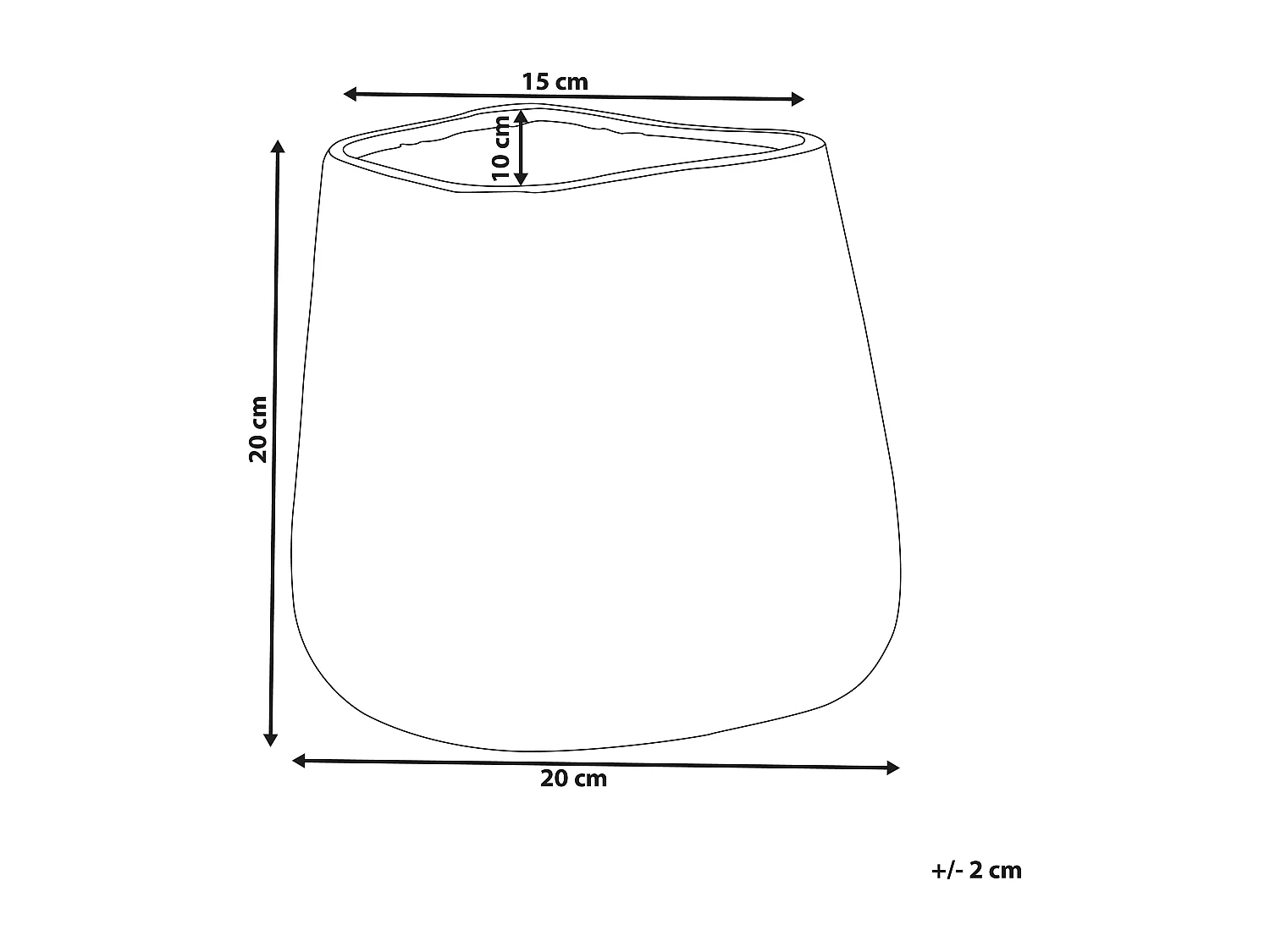 Vase décoratif CIRTA Grès 20 cm Doré