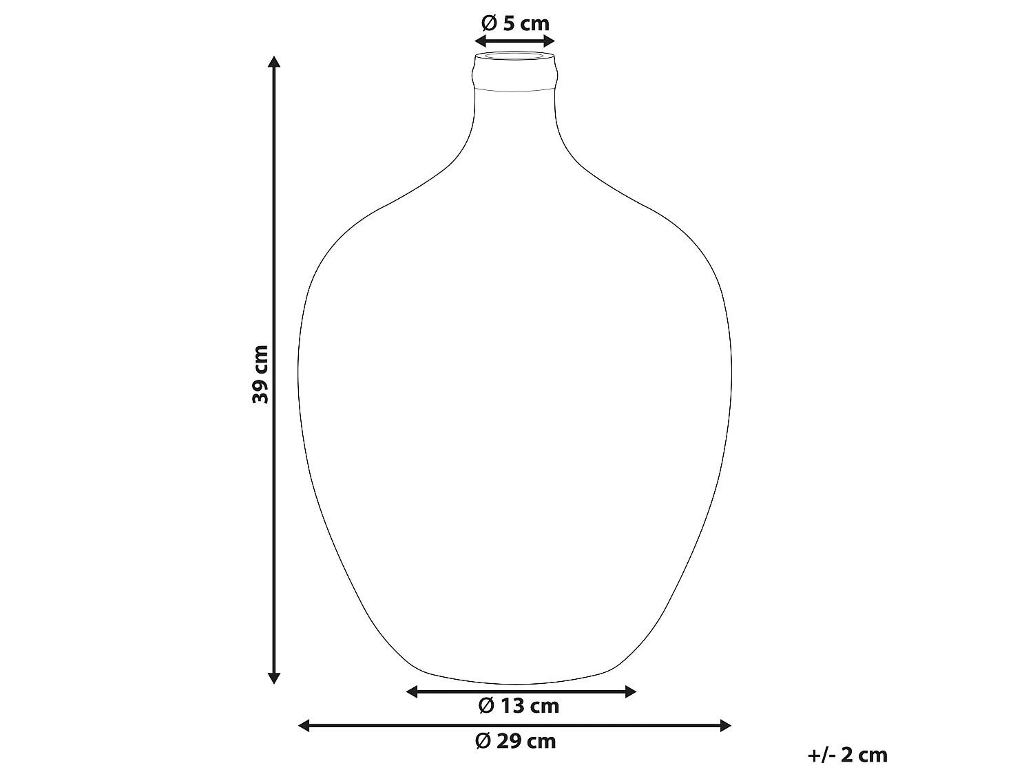 Bloemenvaas ROTI Glas 39 cm Lichtblauw