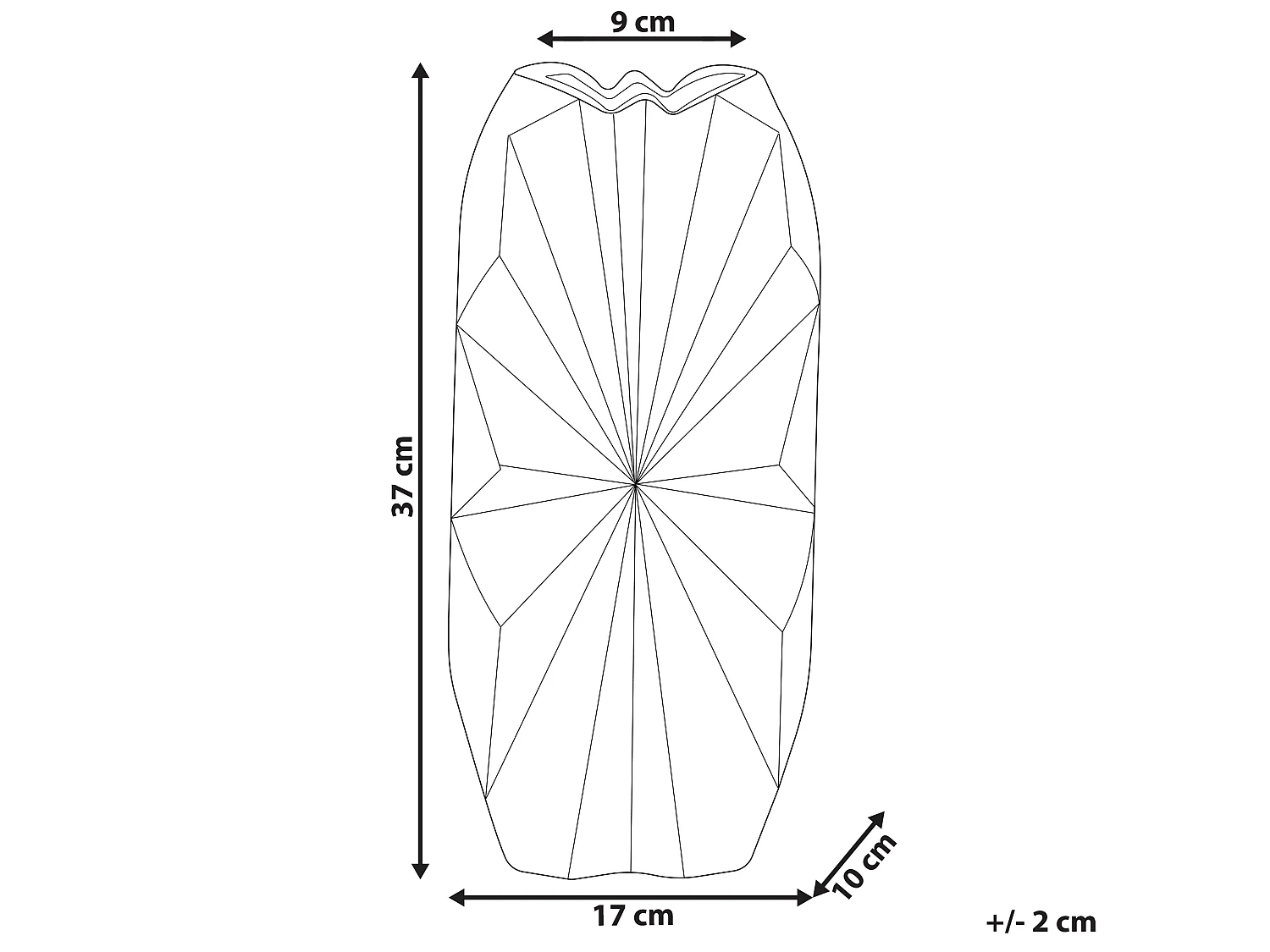 Decovaas AELIA Steengoed 37 cm Goud