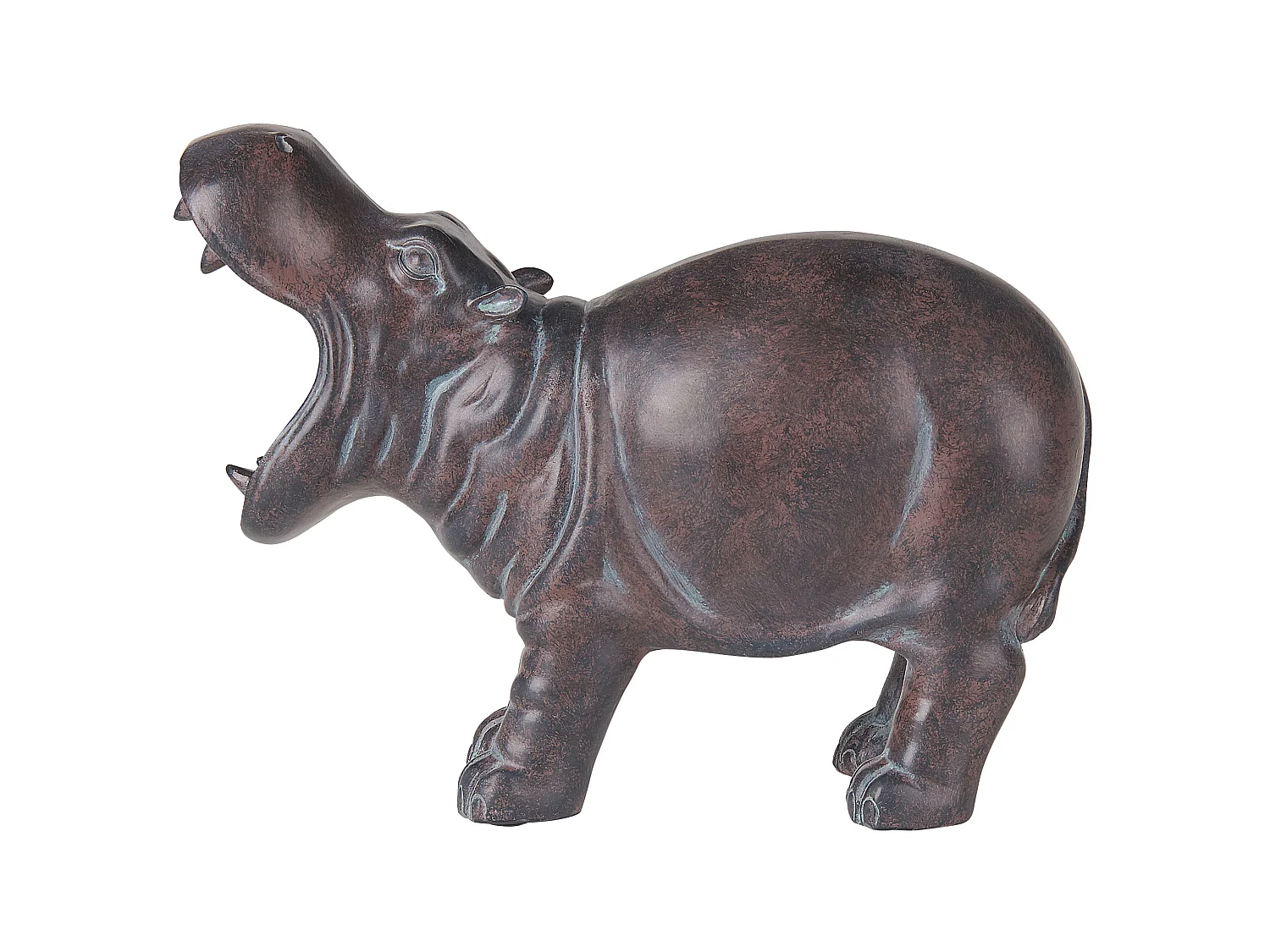 Decoratief beeld nijlpaard bruin BELBARI