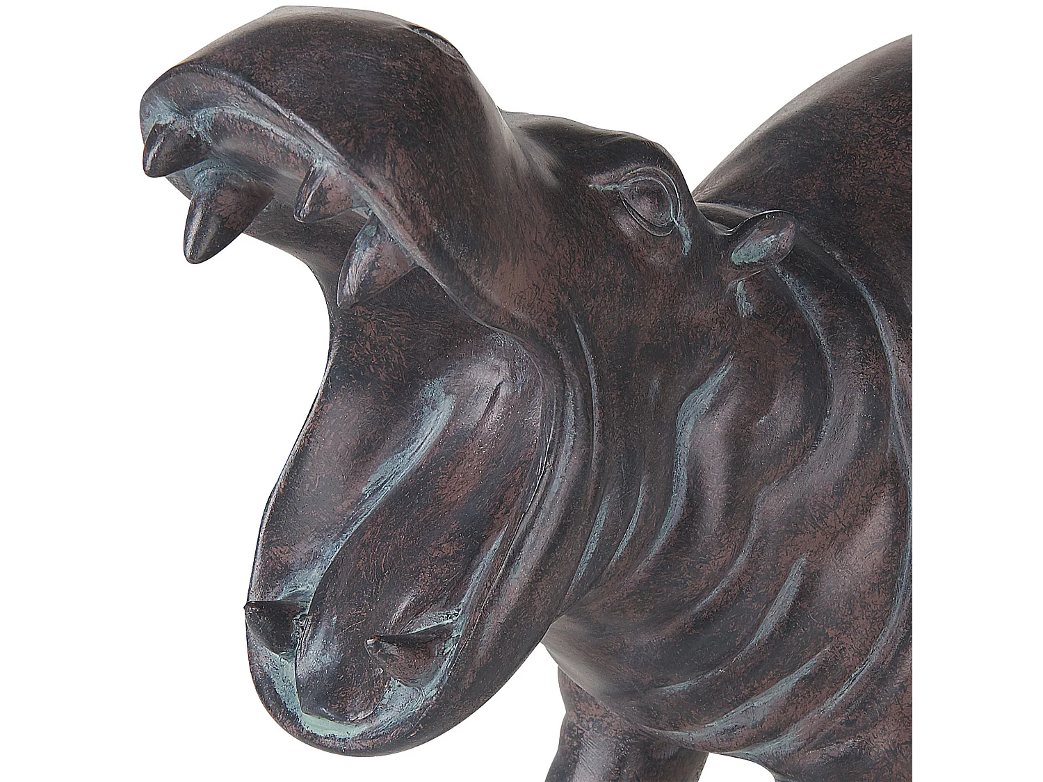 Decoratief beeld nijlpaard bruin BELBARI