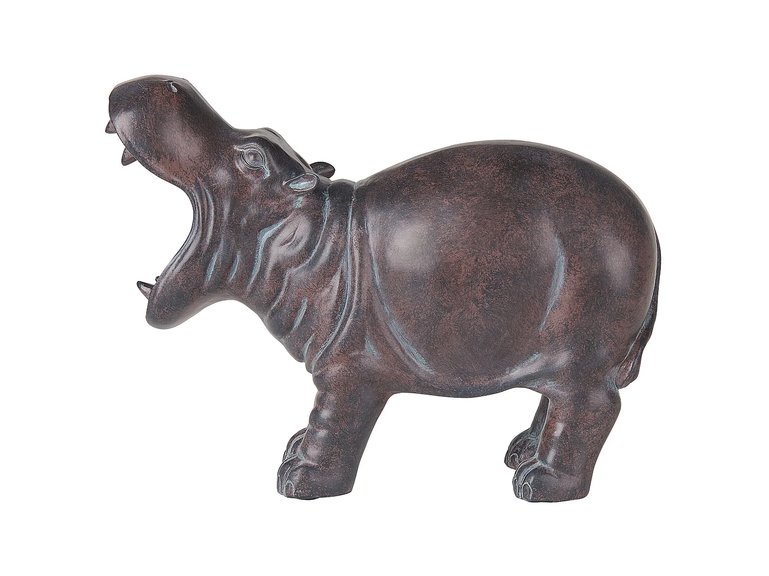 Decoratief beeld nijlpaard bruin BELBARI