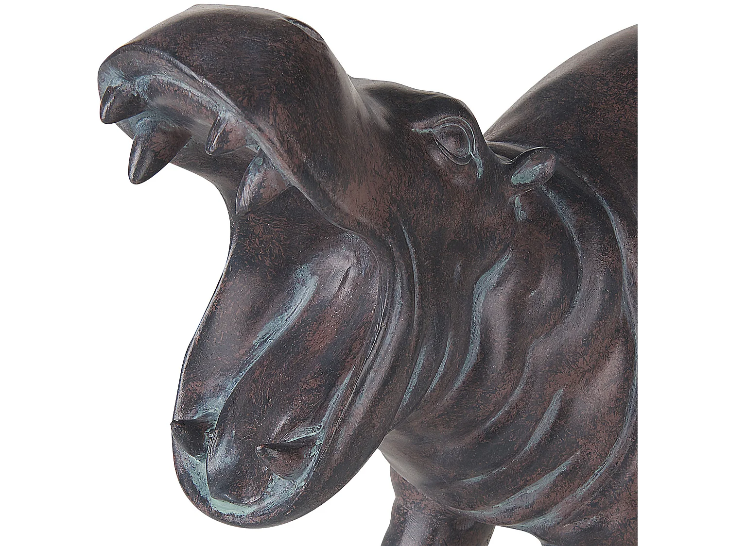 Decoratief beeld nijlpaard bruin BELBARI