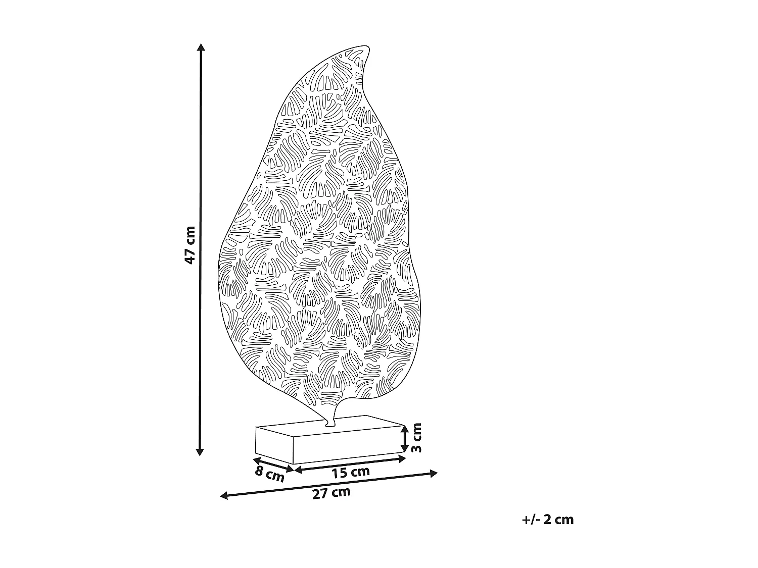 Decoratief accessoire LITHIUM Metaal Goud