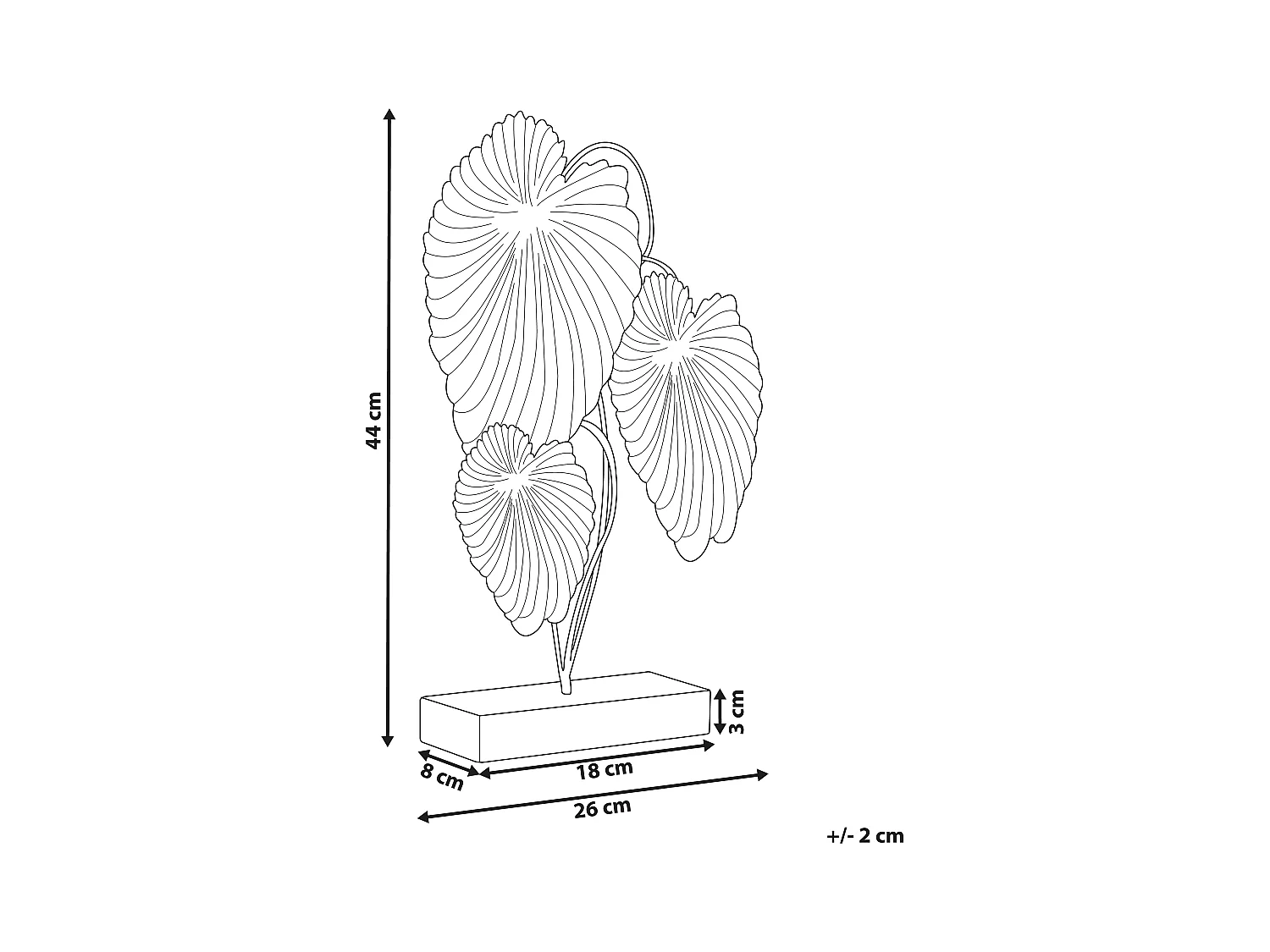 Accessorio decorativo foglia SODIUM Metallo Foglia di tè