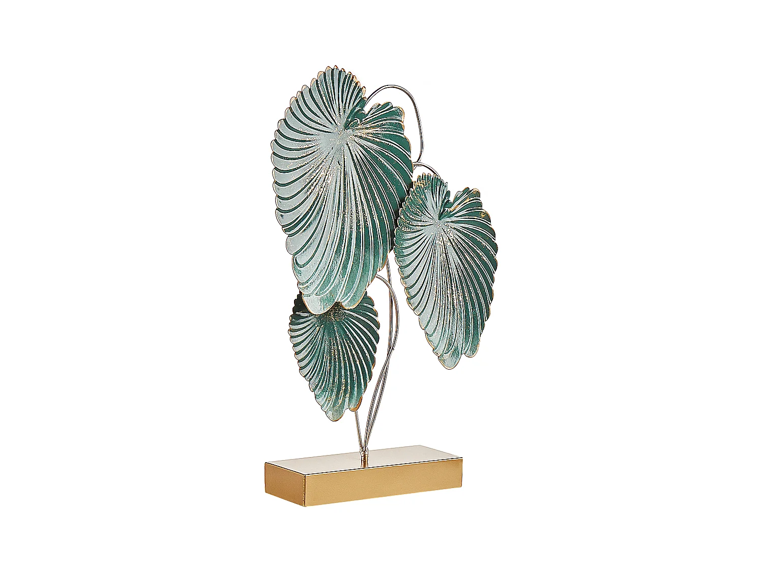 Accessoire Décoratif Feuille SODIUM Métal Bleu paon