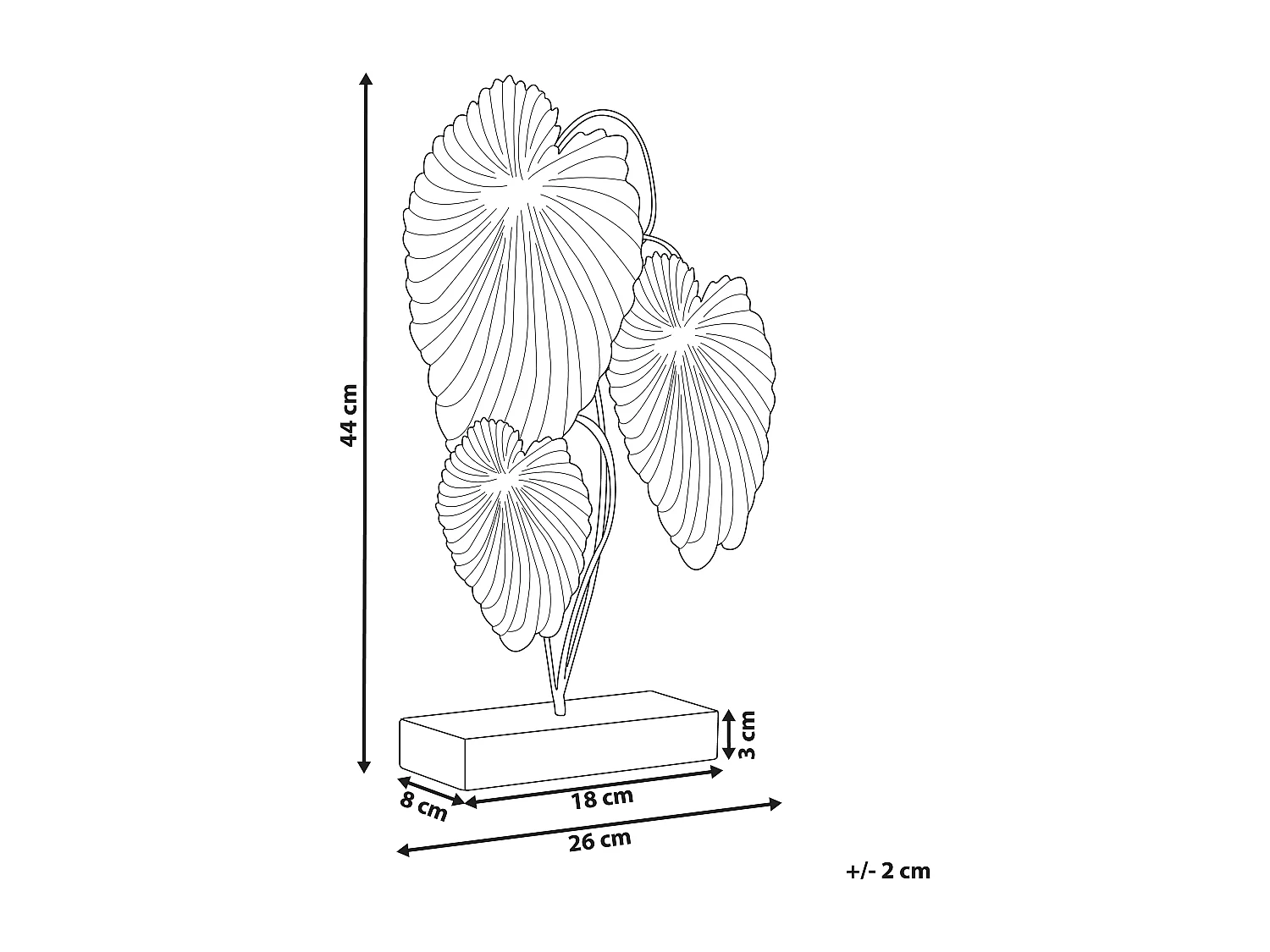 Accessoire Décoratif Feuille SODIUM Métal Bleu paon