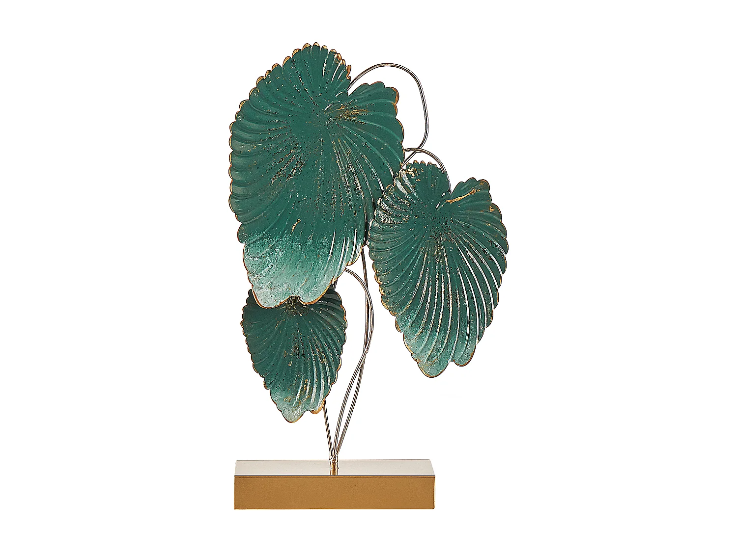 Accessoire Décoratif Feuille SODIUM Métal Bleu paon