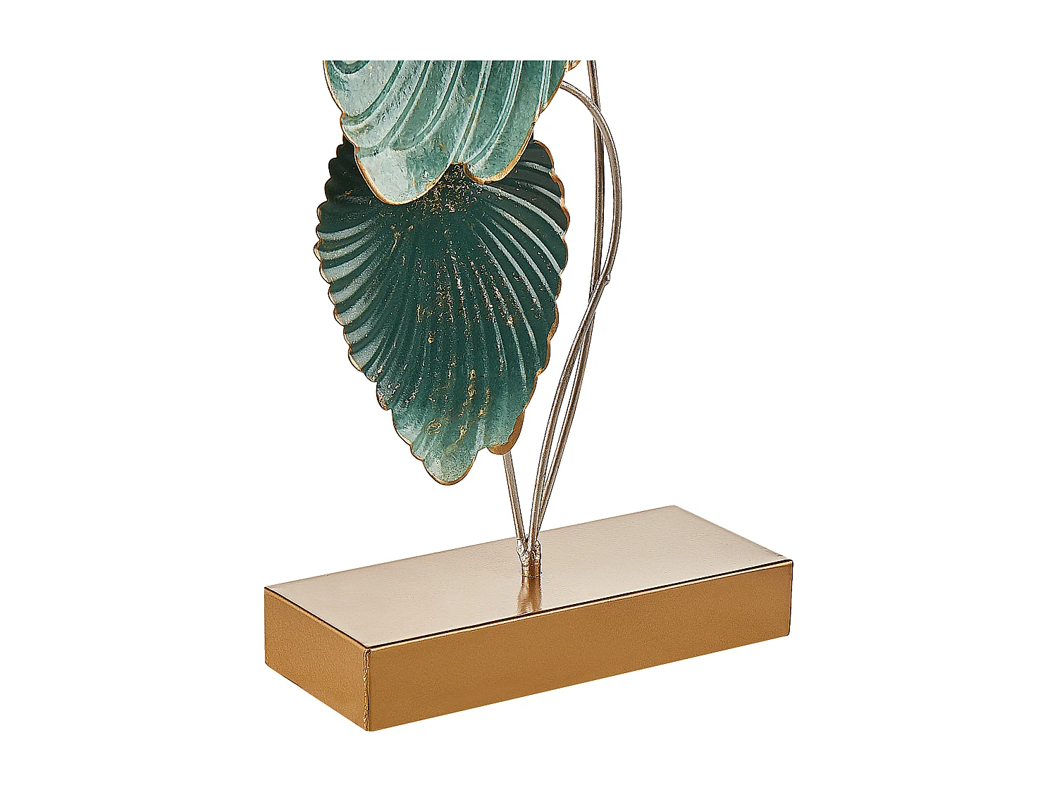 Accessoire Décoratif Feuille SODIUM Métal Bleu paon