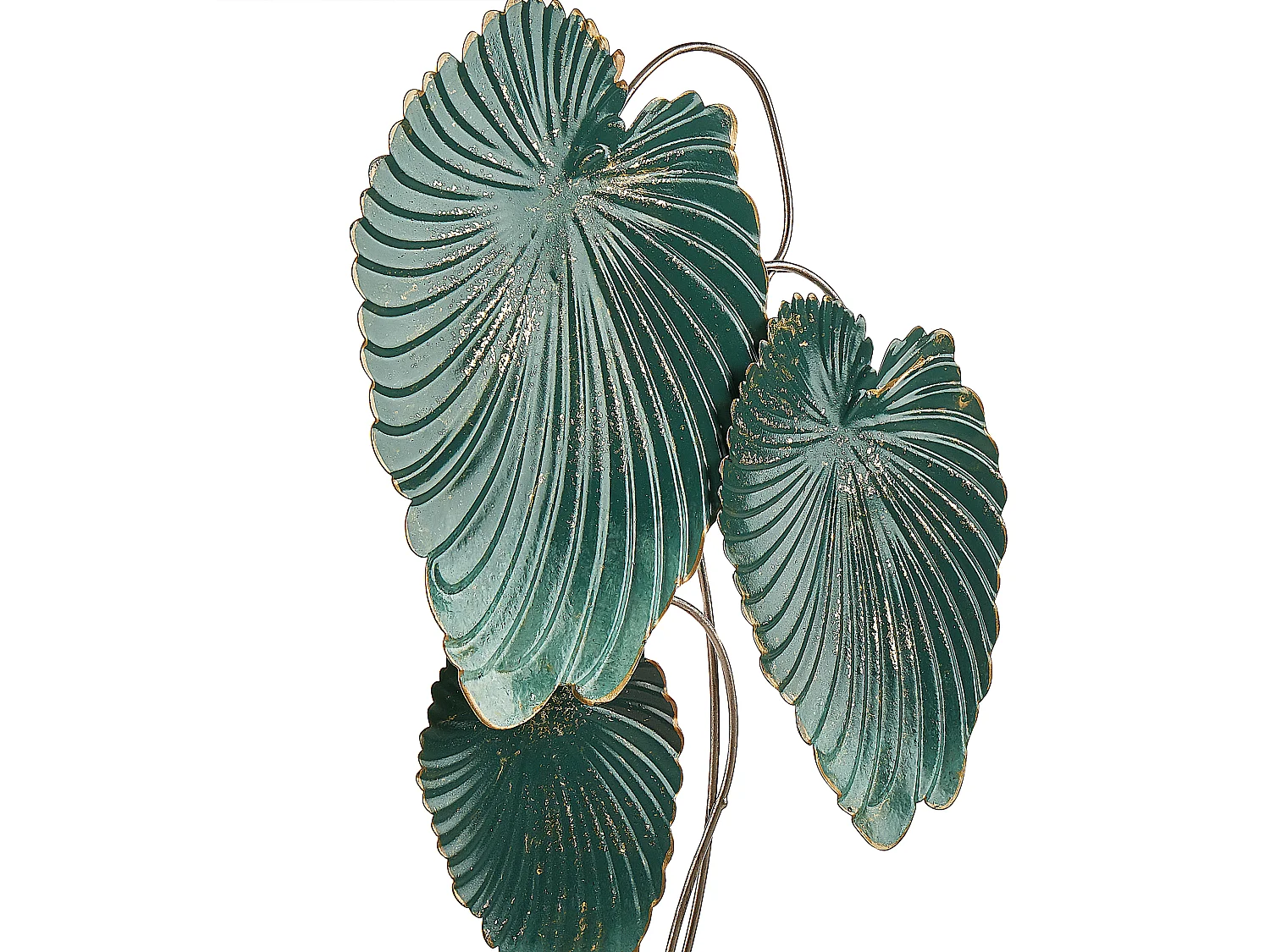 Accessoire Décoratif Feuille SODIUM Métal Bleu paon