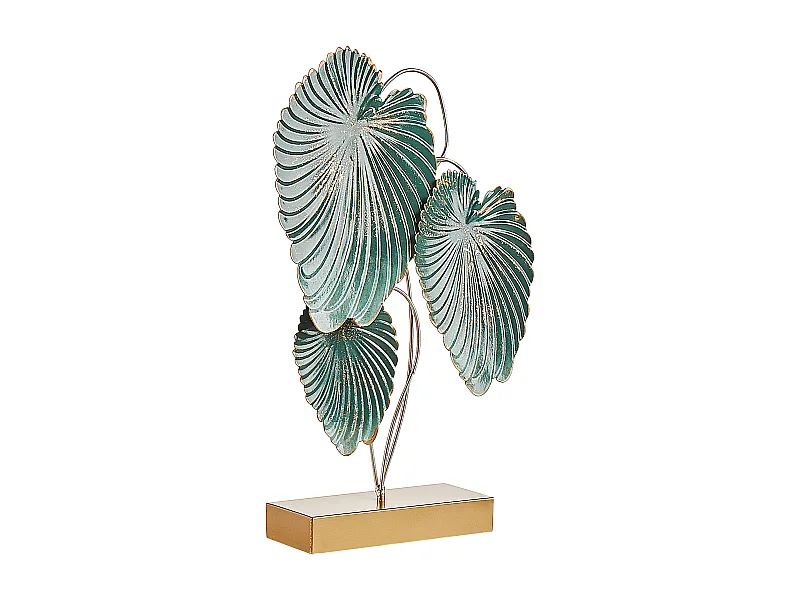 Accessoire Décoratif Feuille SODIUM Métal Bleu paon