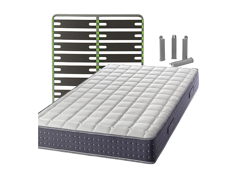 SILHOUETTE - Pack Matelas + AltoSenso 140x190 + Pieds