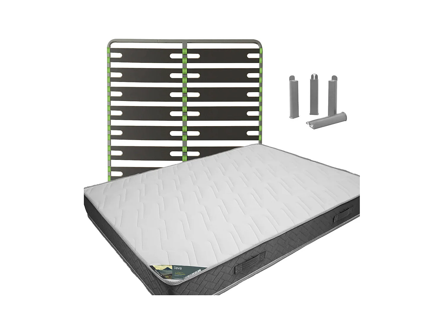 JAVA - Pack matelas + AltoSenso 140x190 + Pieds