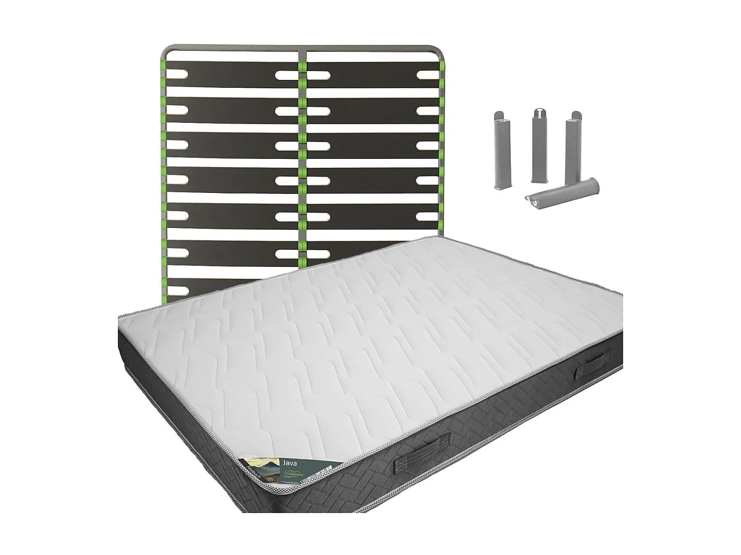 JAVA - Pack matelas + AltoSenso 140x190 + Pieds
