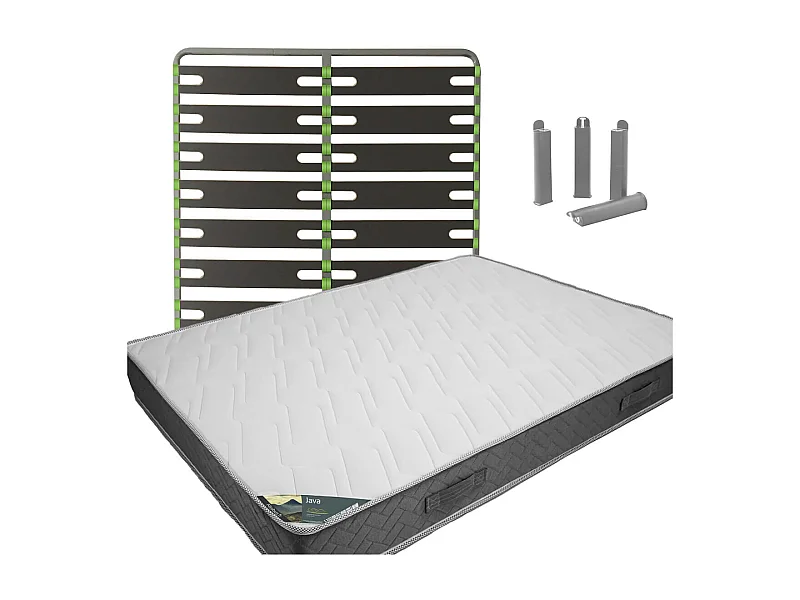 JAVA - Pack matelas + AltoSenso 140x190 + Pieds