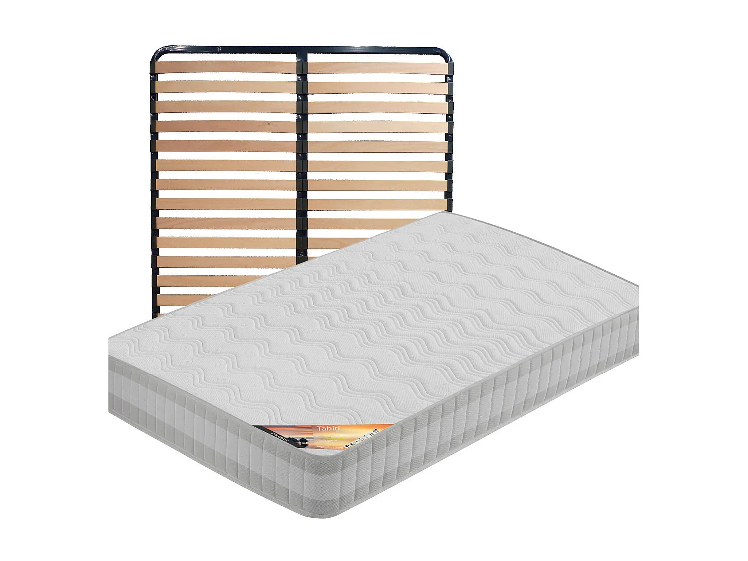 TAHITI - Pack Matelas + Lattes 160x200