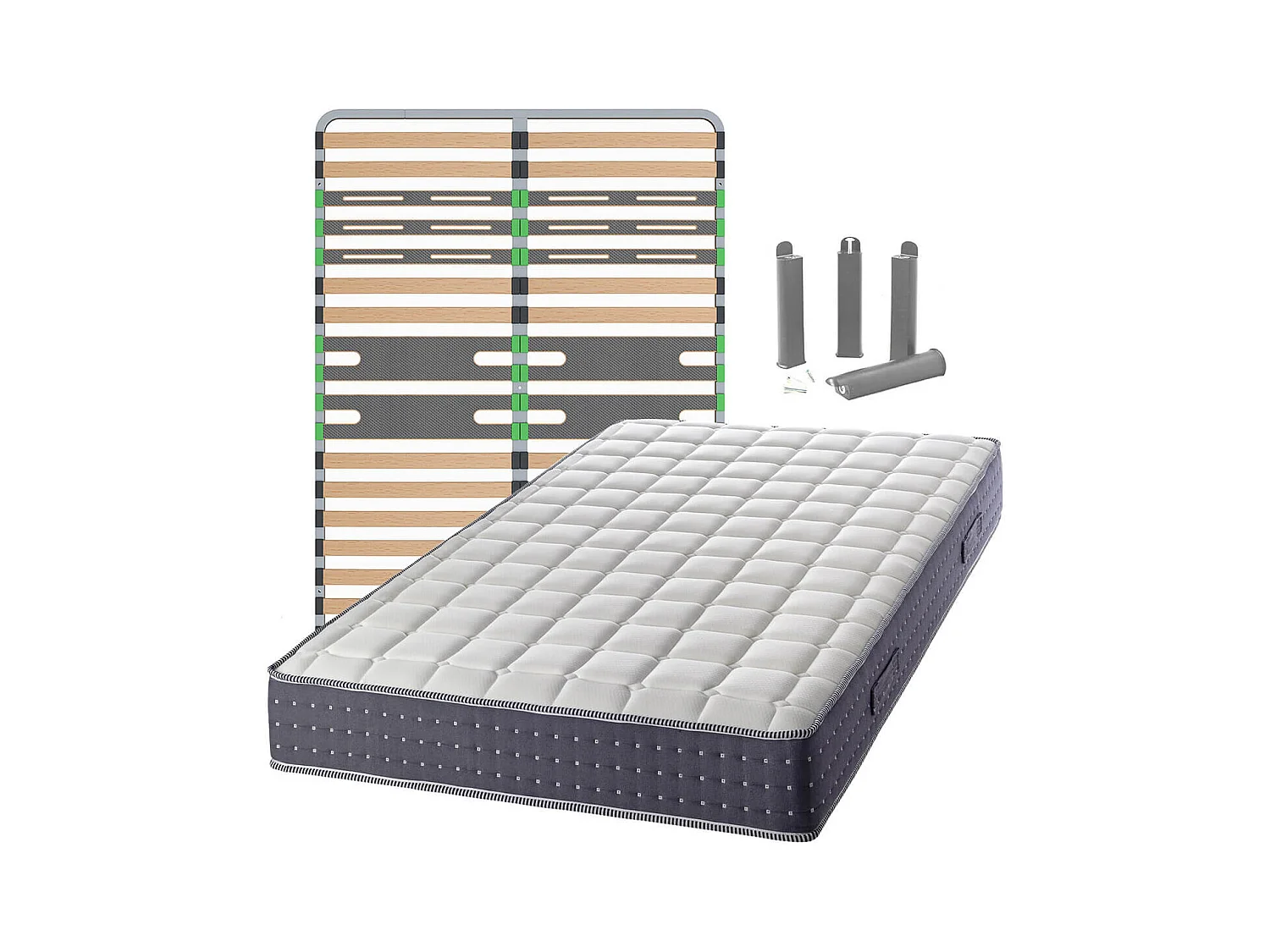 SILHOUETTE - Pack Matelas + AltoZone 140x190 + Pieds
