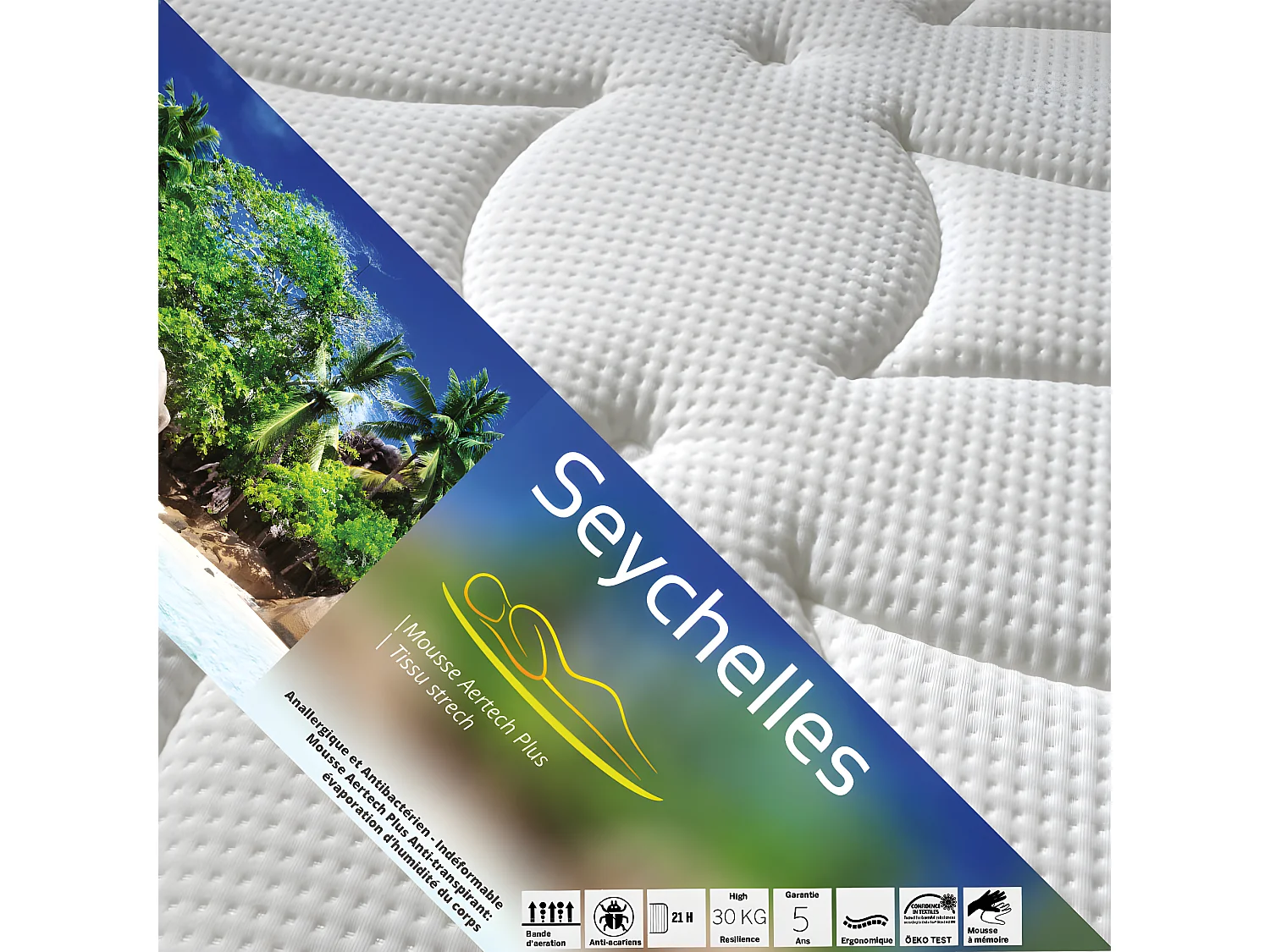 SEYCHELLES - Pack Matelas + AltoZone 90x200