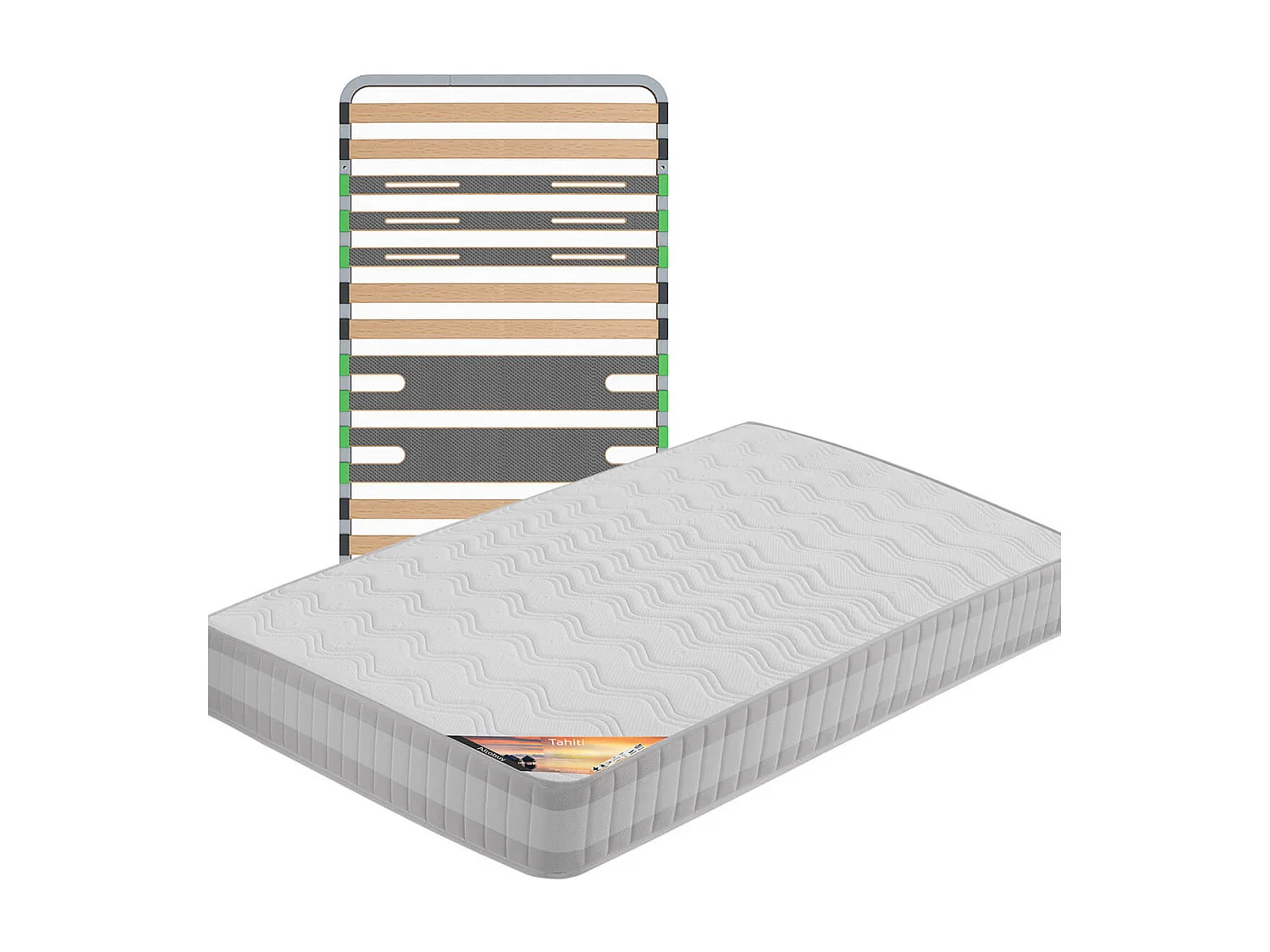 TAHITI - Pack Matelas + AltoZone 90x190