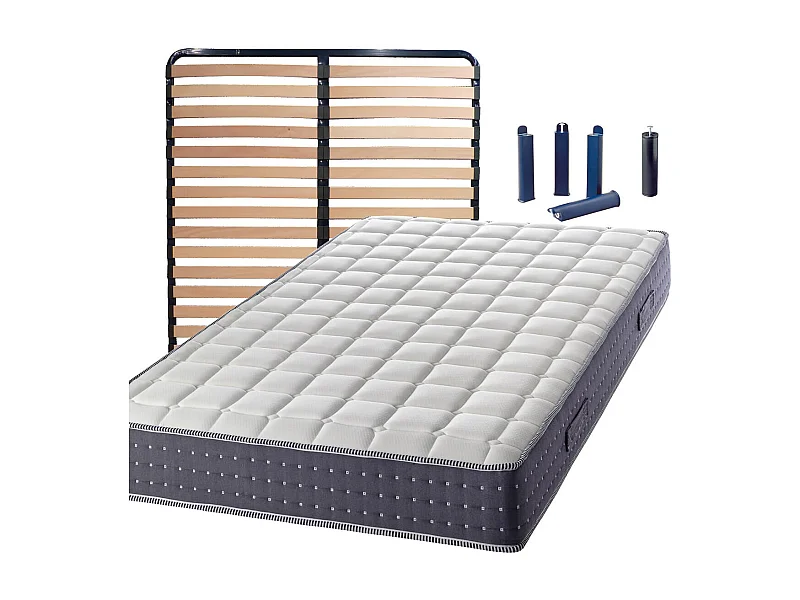 SILHOUETTE - Pack Matelas + AltoLattes 160x200 + Pieds