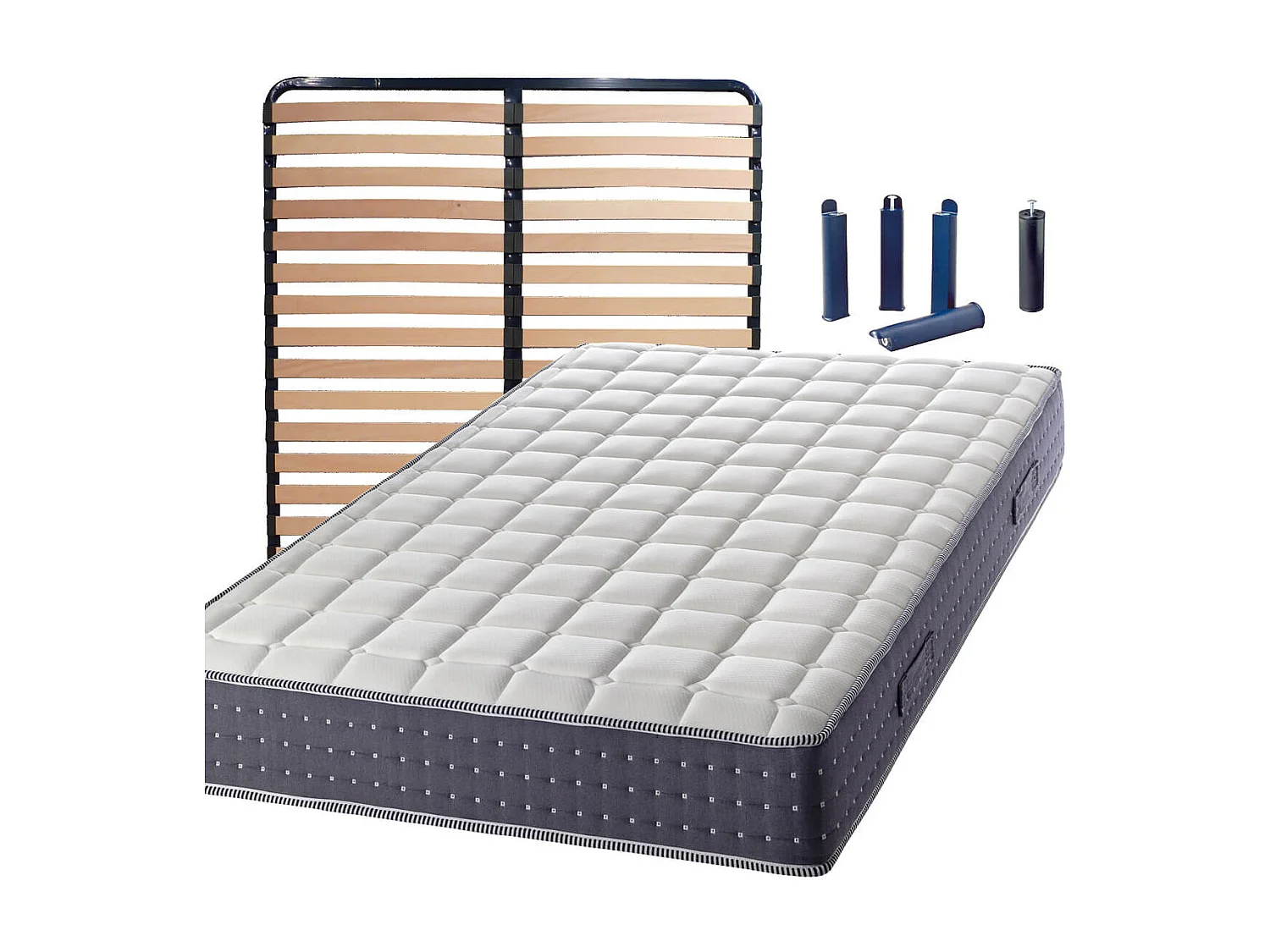 SILHOUETTE - Pack Matelas + AltoLattes 160x200 + Pieds