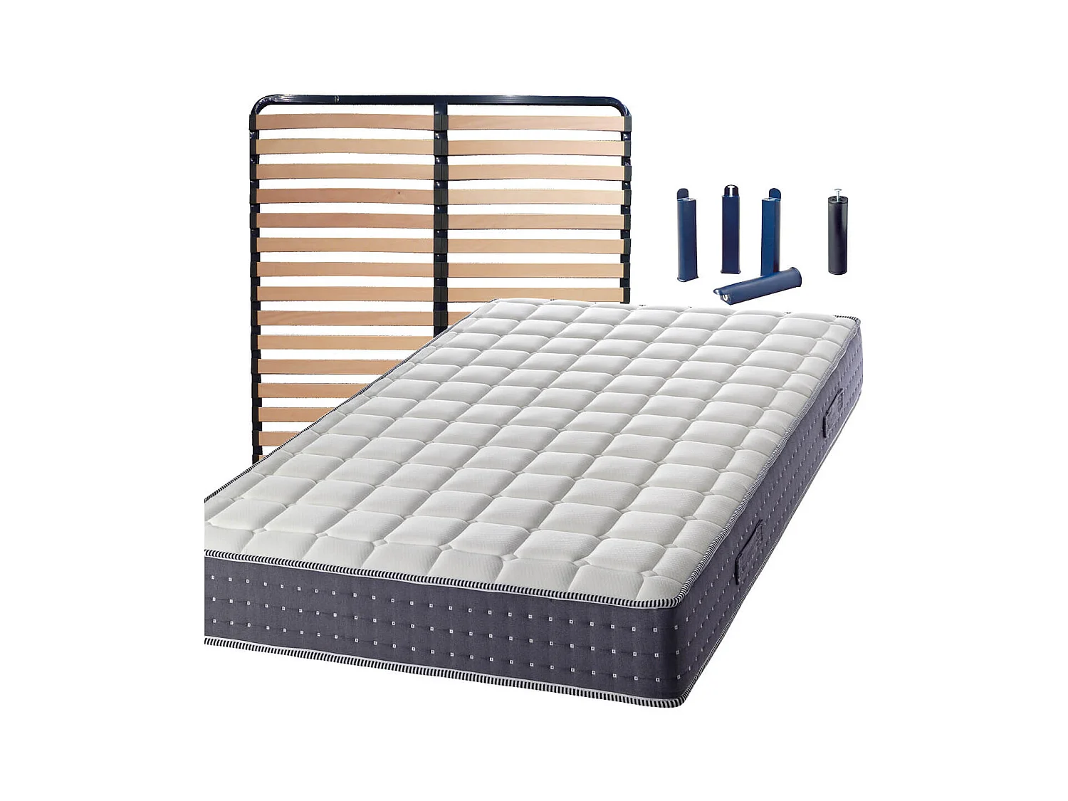 SILHOUETTE - Pack Matelas + AltoLattes 160x200 + Pieds
