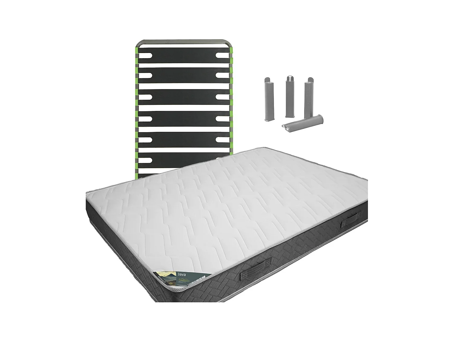 JAVA - Pack matelas + AltoSenso 90x190 + Pieds