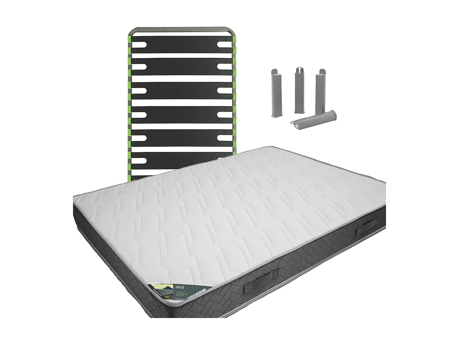 JAVA - Pack matelas + AltoSenso 90x190 + Pieds