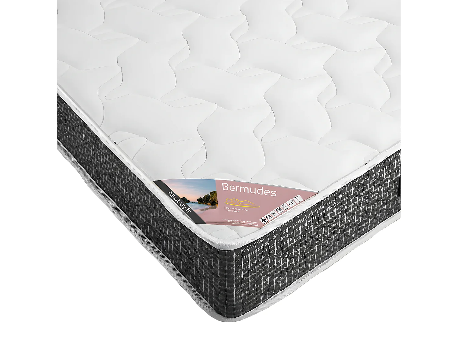 BERMUDES - Pack Matelas + AltoZone 140x190