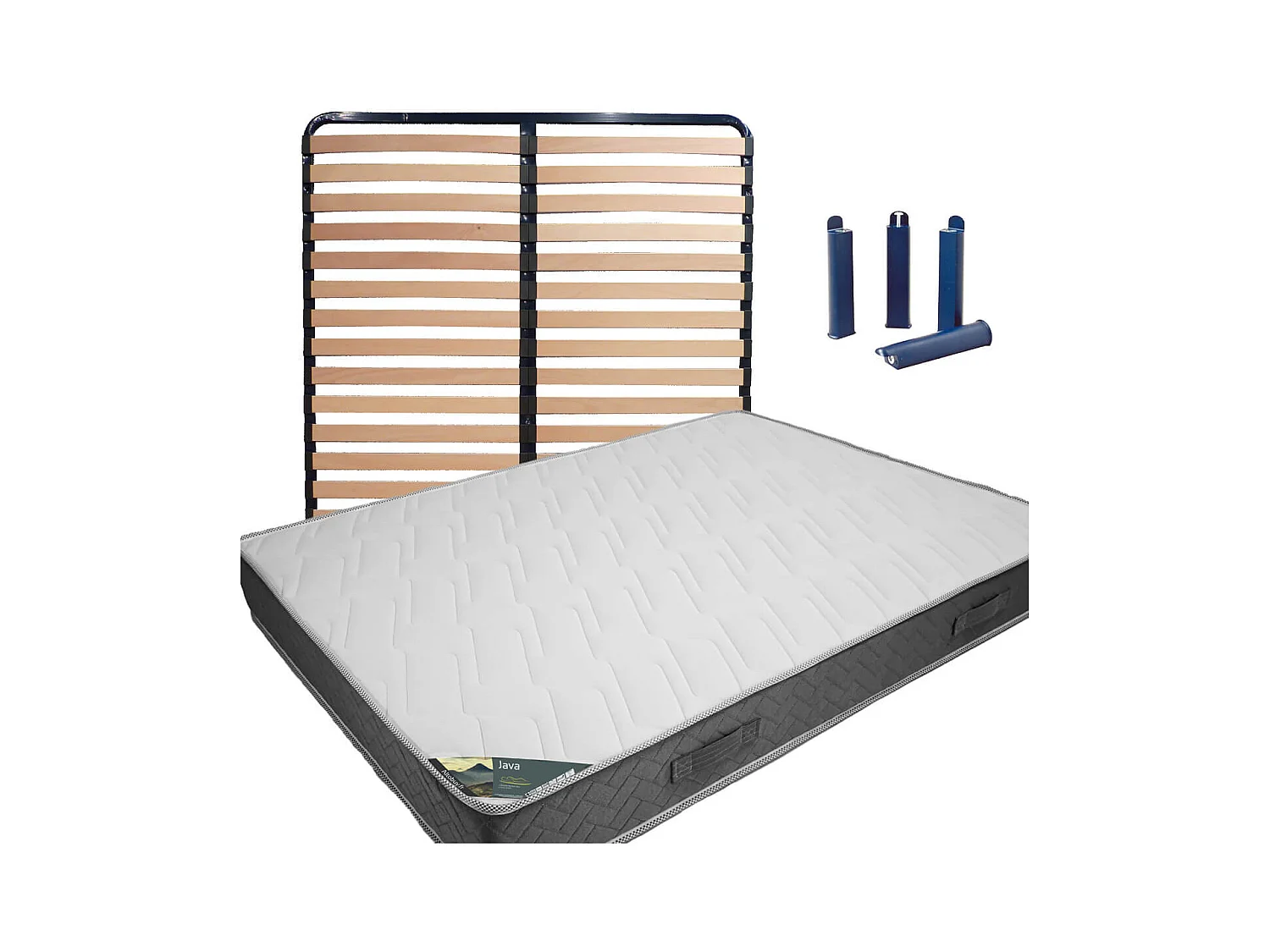 JAVA - Pack Matelas + AltoLattes 140x190 + Pieds