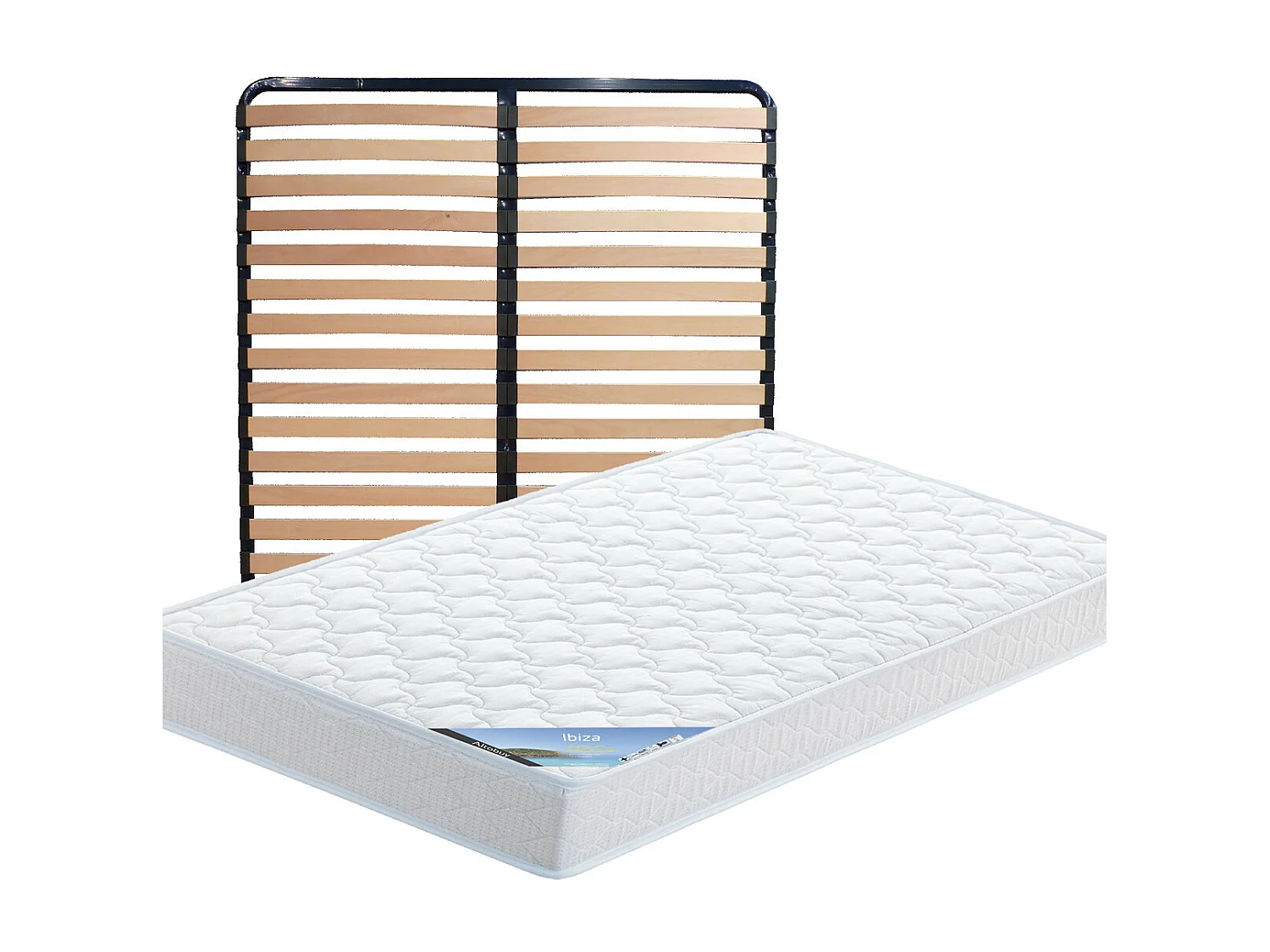 IBIZA - Pack Matelas + Lattes 140x200