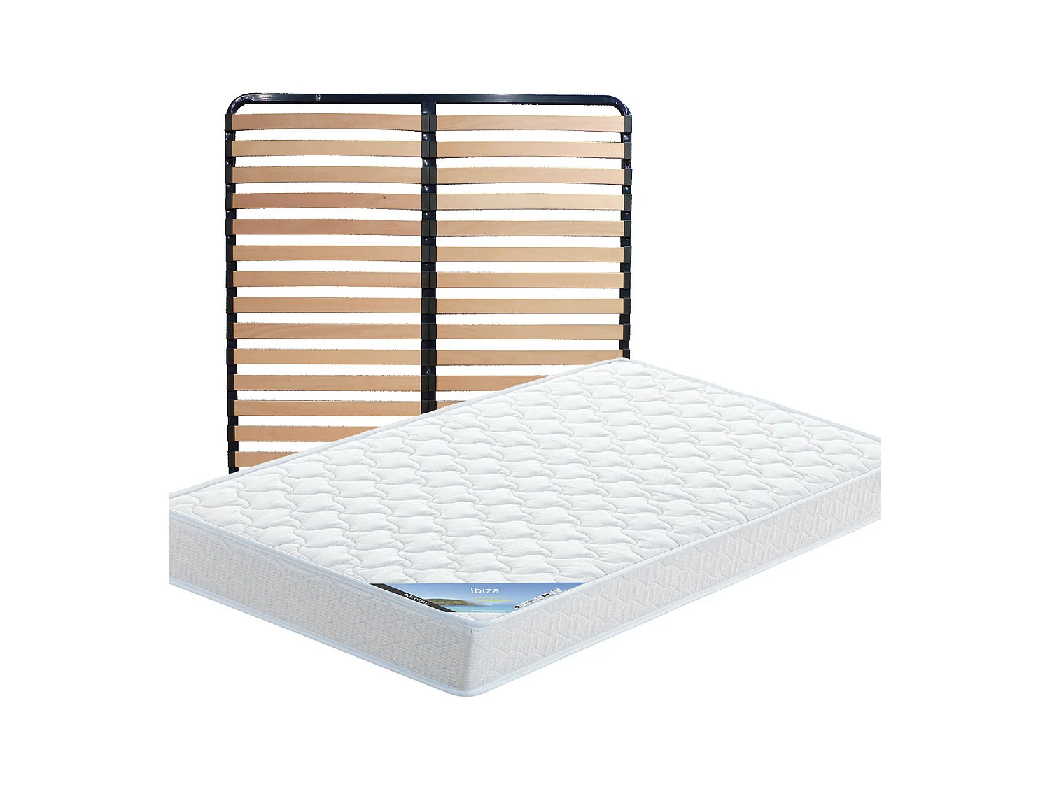 IBIZA - Pack Matelas + Lattes 140x200
