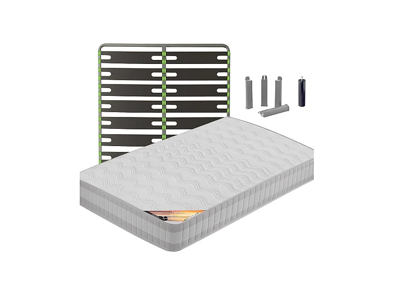 TAHITI - Pack Matelas + AltoSenso 160x200 + Pieds