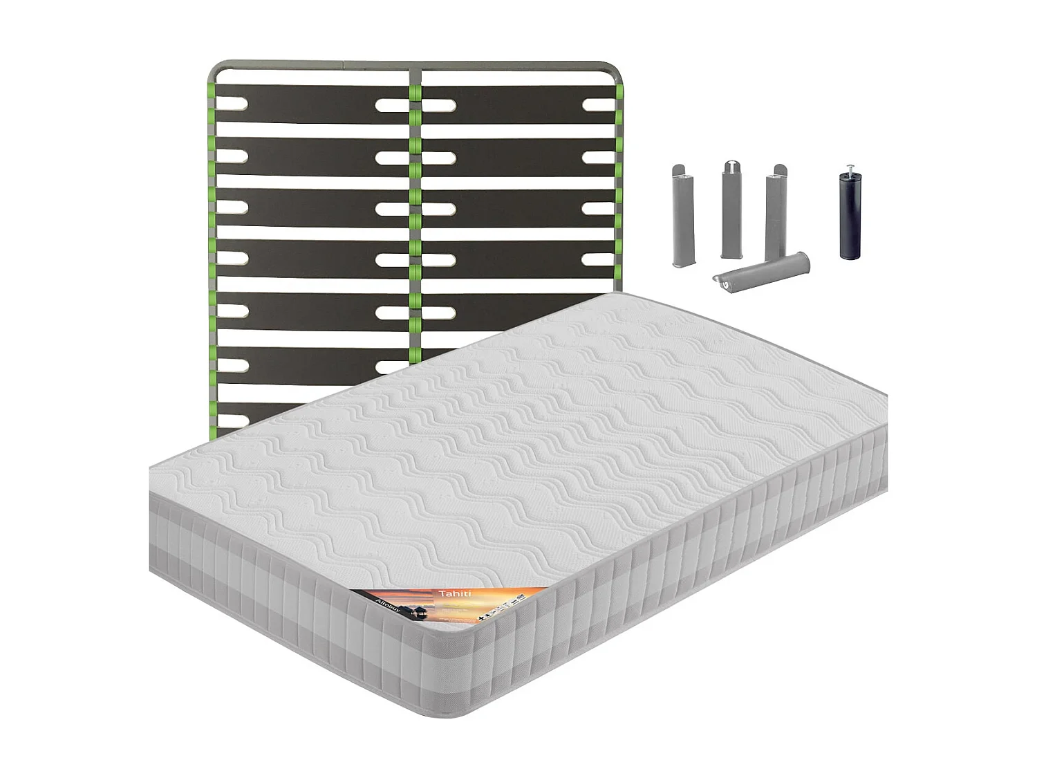 TAHITI - Pack Matelas + AltoSenso 160x200 + Pieds