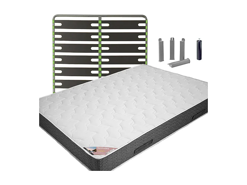 BERMUDES - Pack Matelas + AltoSenso 160x200 + Pieds