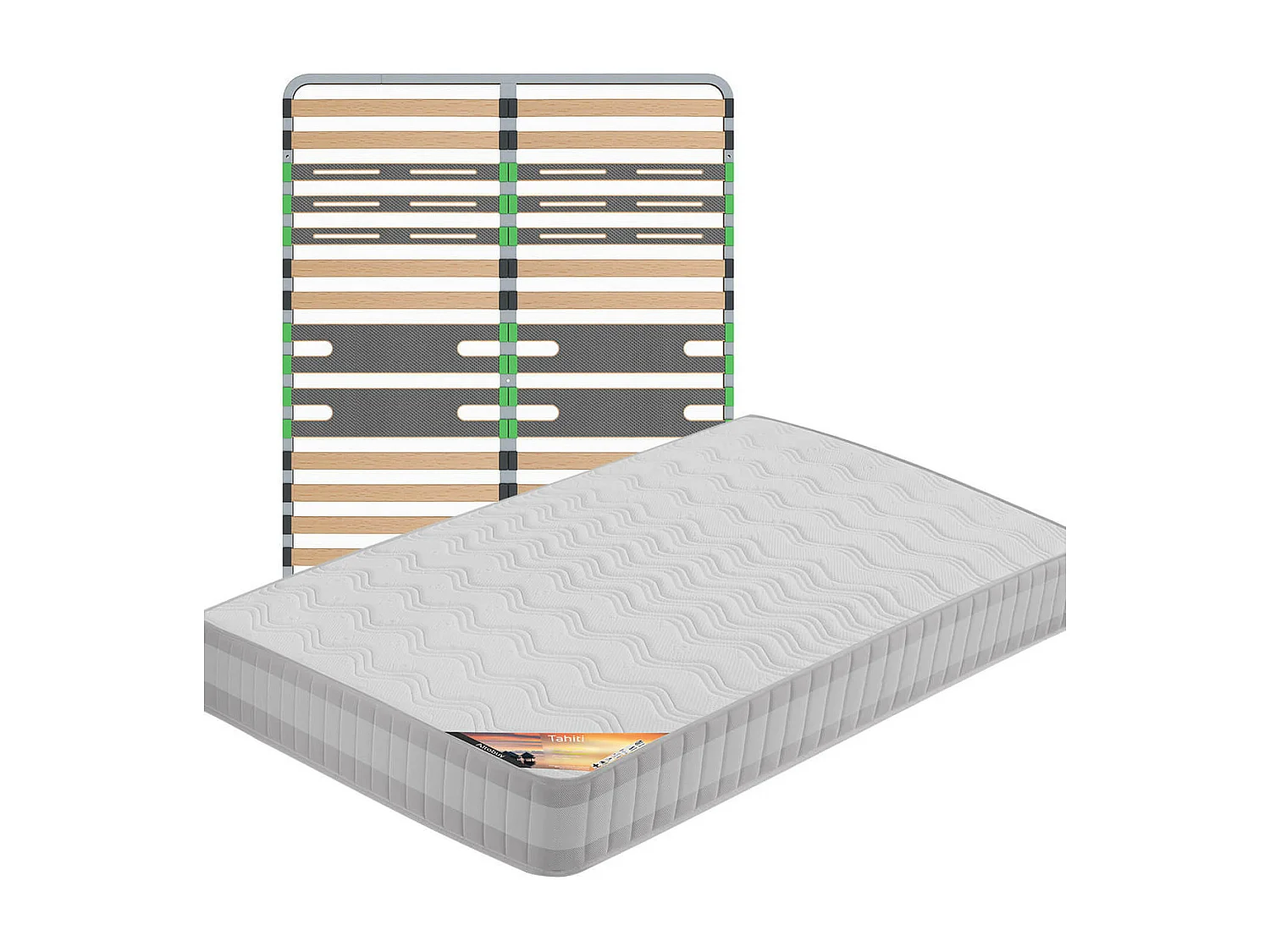 TAHITI - Pack Matelas + AltoZone 140x190