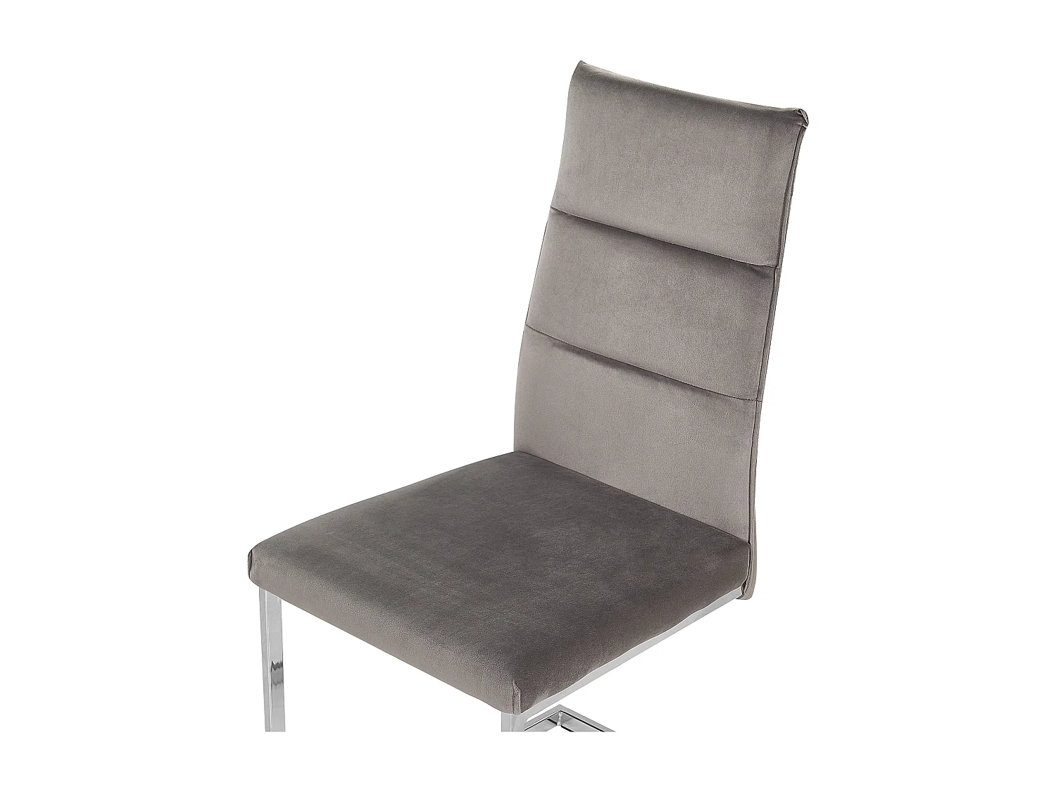 Conjunto de 2 sillas de comedor ROCKFORD Terciopelo Gris