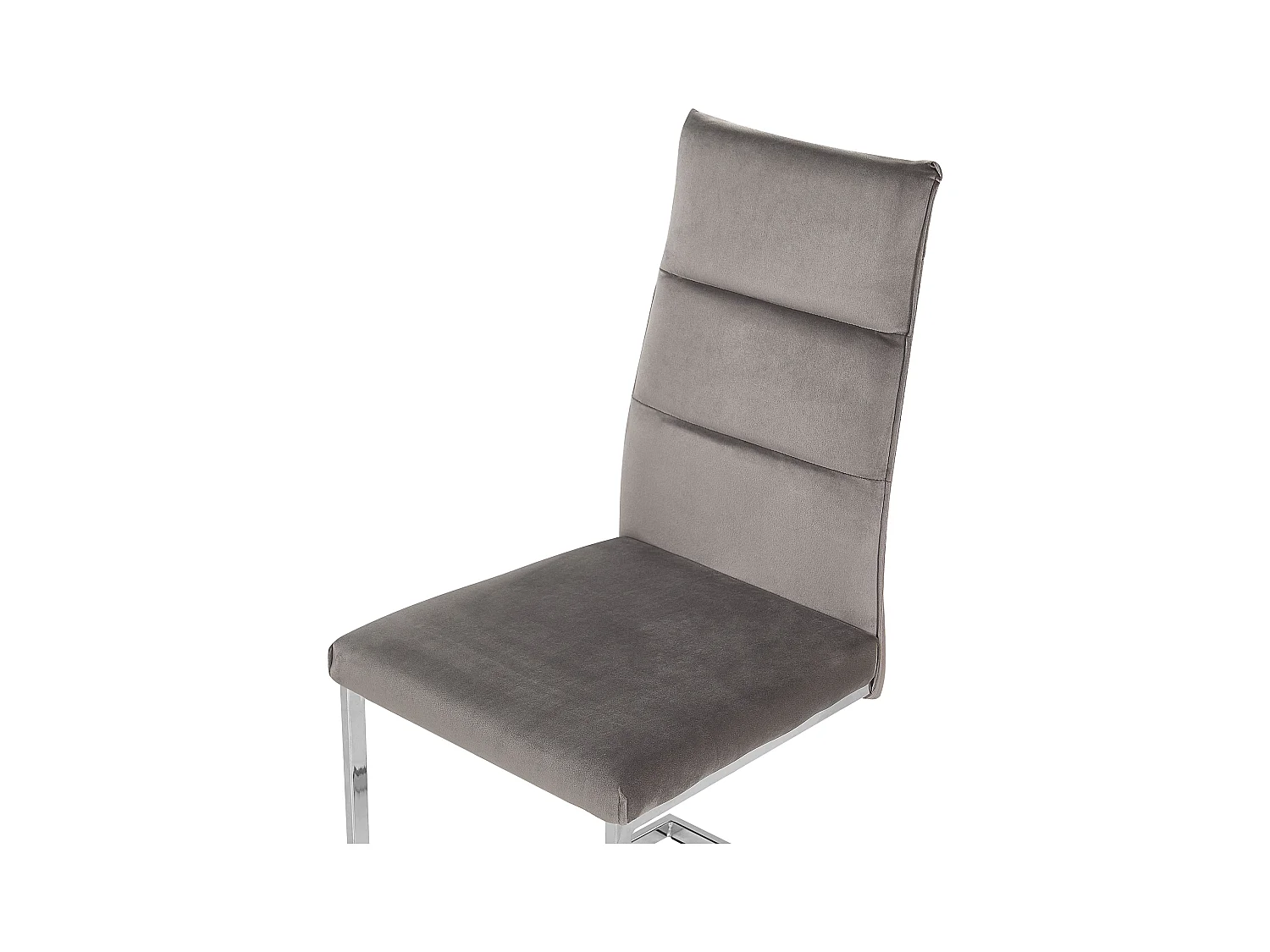 Lot de 2 chaises de salle à manger ROCKFORD Velours Gris