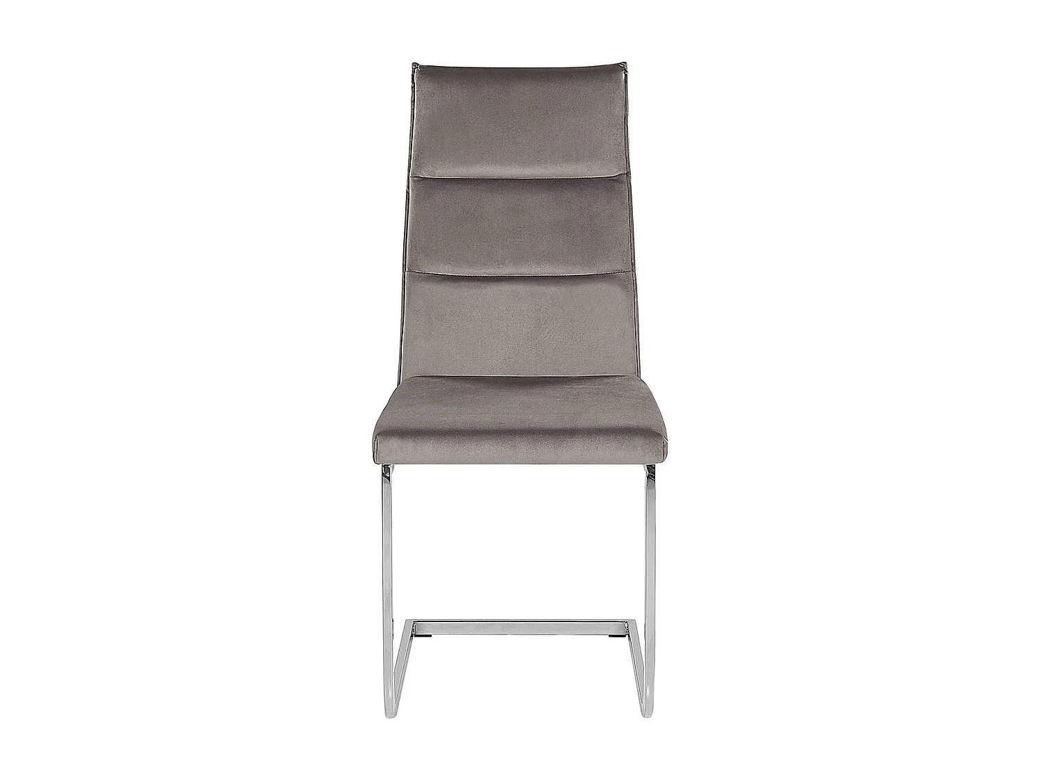 Lot de 2 chaises de salle à manger ROCKFORD Velours Gris