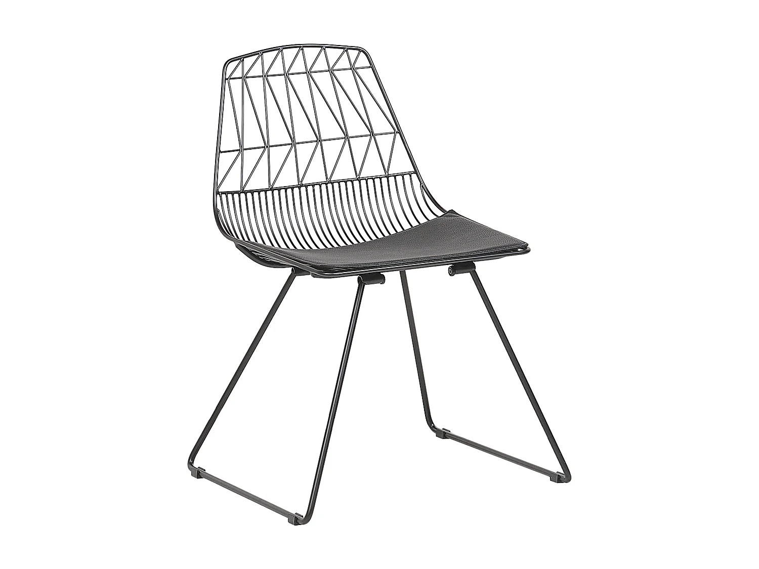 Set van 2 eetkamerstoelen HARLAN Metaal Zwart