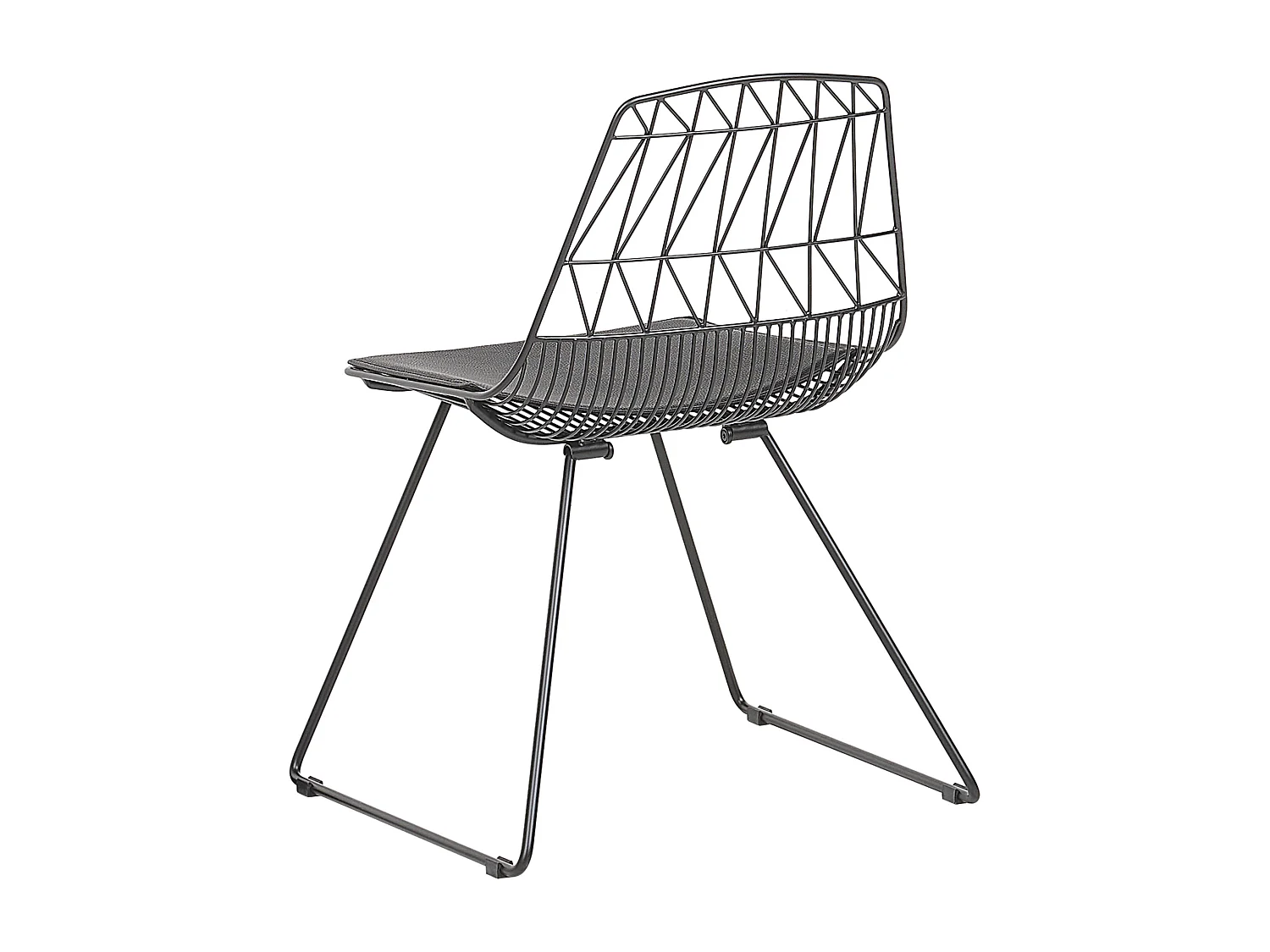 Zestaw 2 krzeseł do jadalni HARLAN Metal Czarny