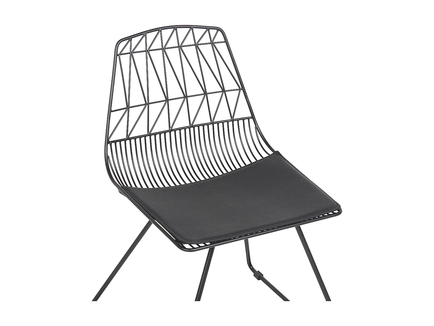 Zestaw 2 krzeseł do jadalni HARLAN Metal Czarny