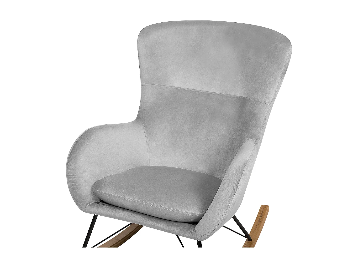 Fotel bujany ELLAN Welur Jasnoszary