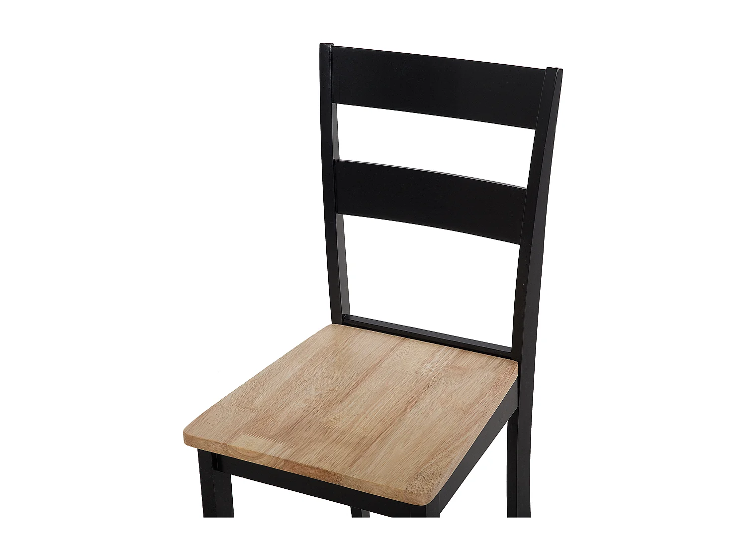 Stuhl 2er Set Esszimmer Küche Holz hellbraun/schwarz Georgia