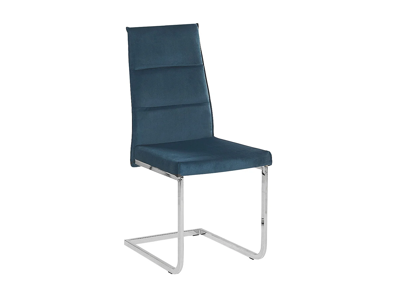 Lot de 2 chaises de salle à manger ROCKFORD Velours Bleu