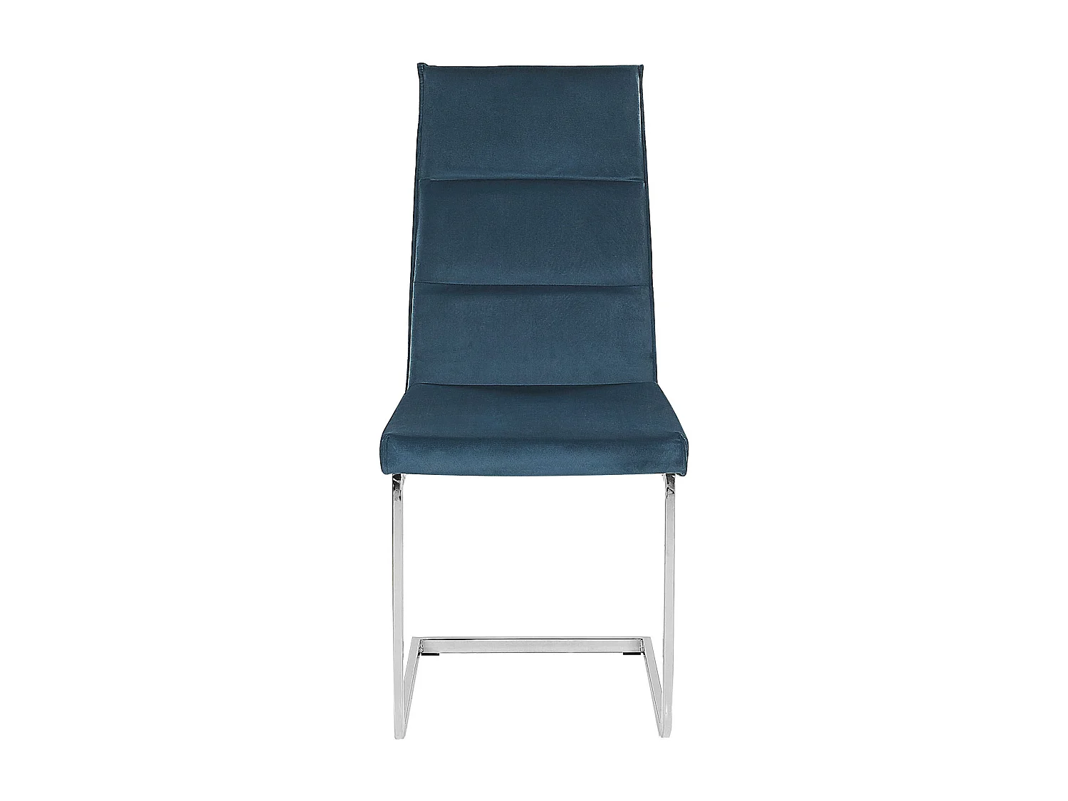 Lot de 2 chaises de salle à manger ROCKFORD Velours Bleu