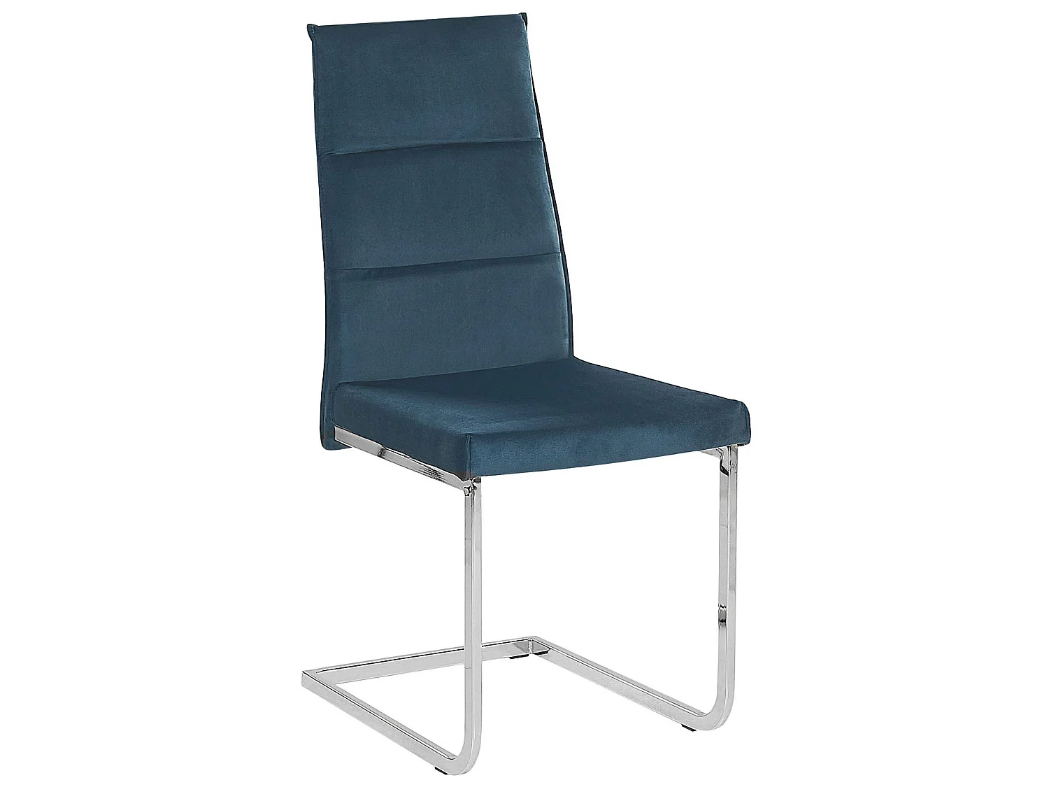 Lot de 2 chaises de salle à manger ROCKFORD Velours Bleu